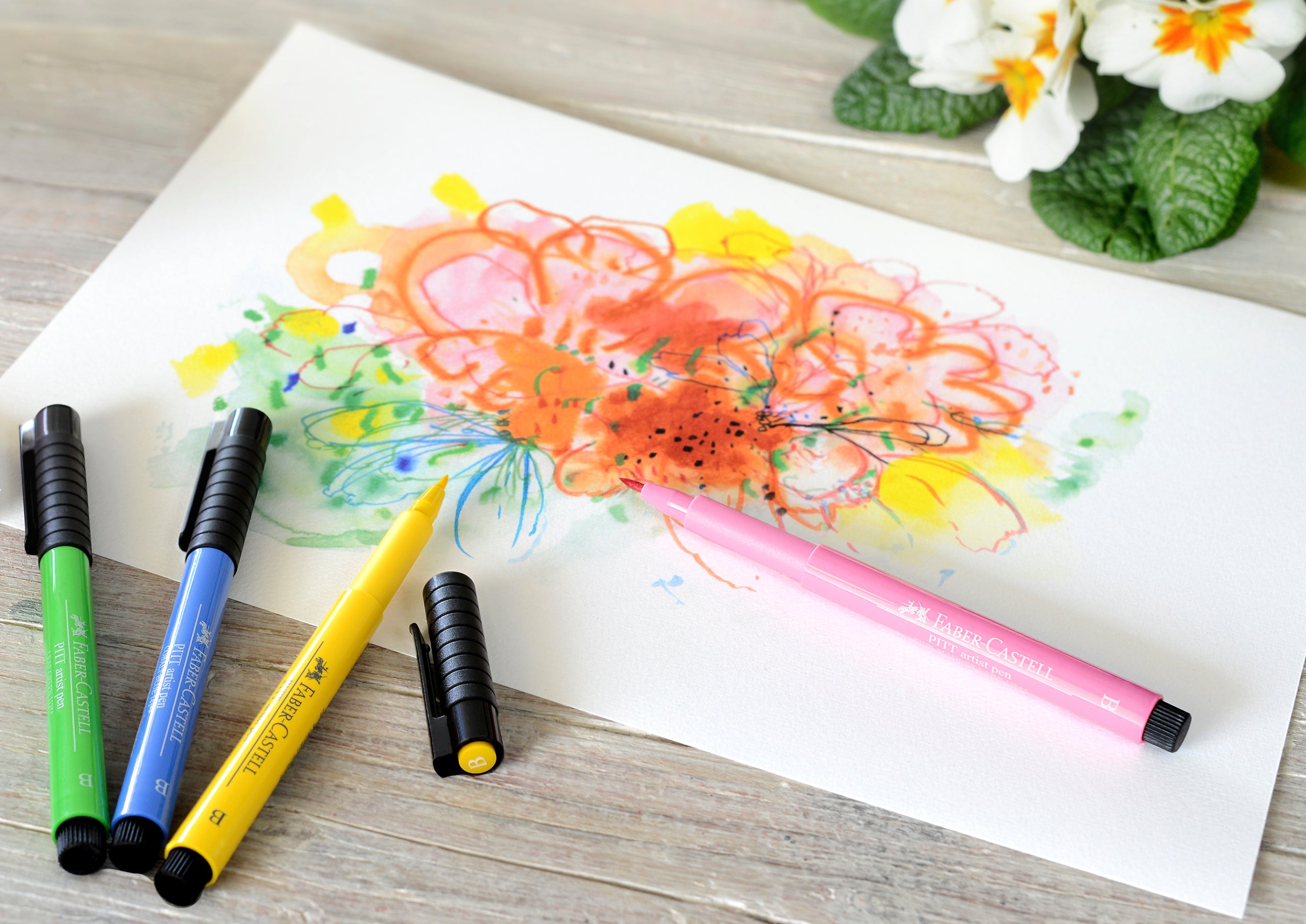 CUTIE 12 CULORI PITT ARTIST PEN NUANTE PASTEL FABER-CASTELL
