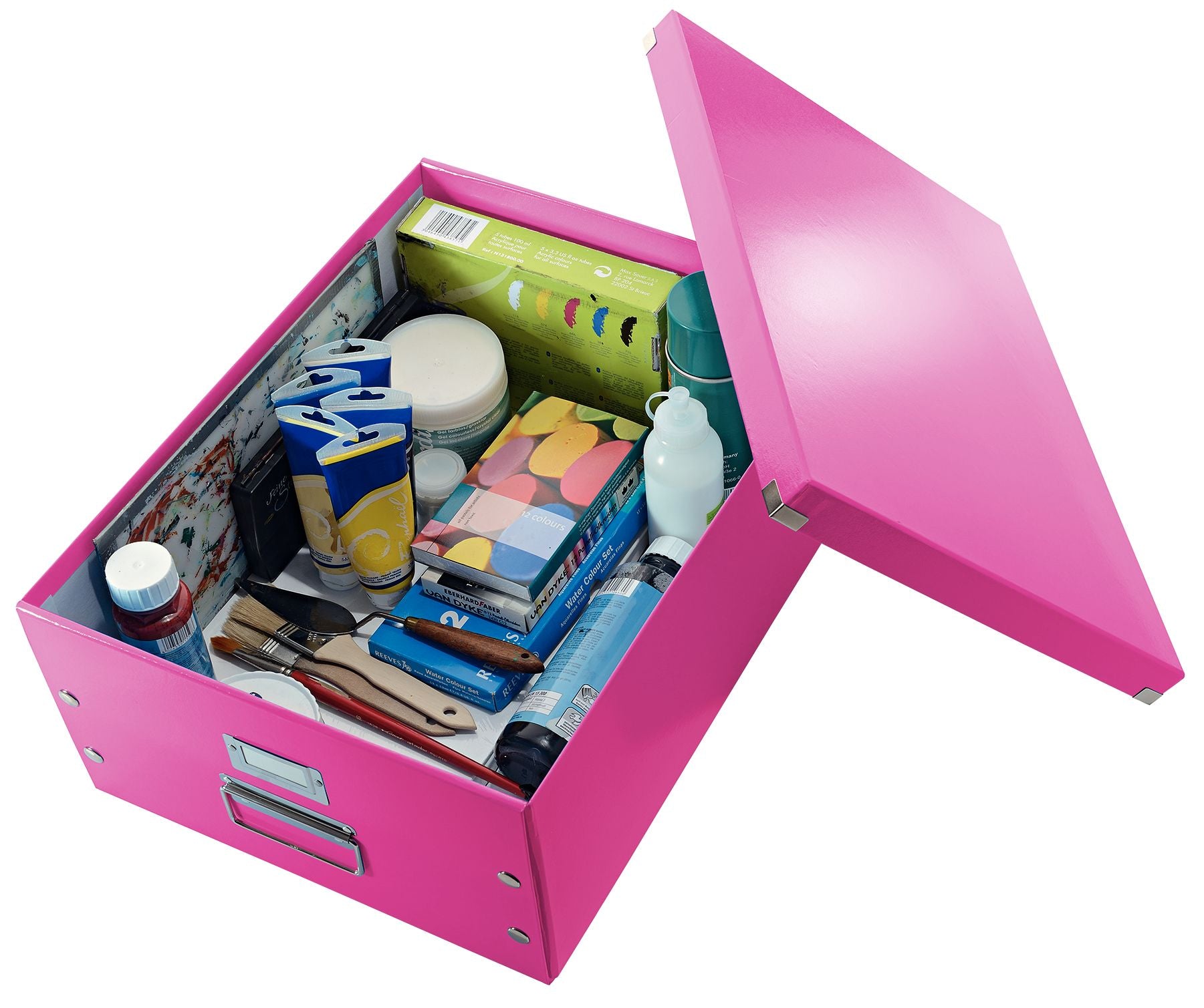 CUTIE DEPOZITARE MARE ROZ CLICK&STORE LEITZ