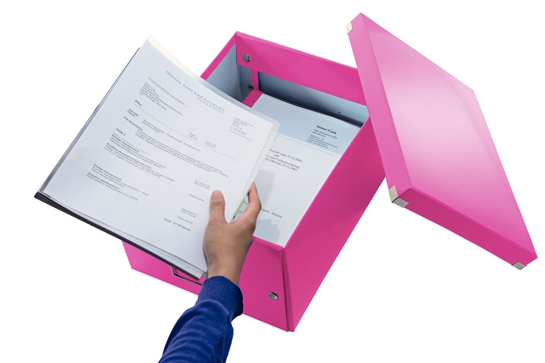 CUTIE DEPOZITARE MEDIE ROZ CLICK&STORE LEITZ