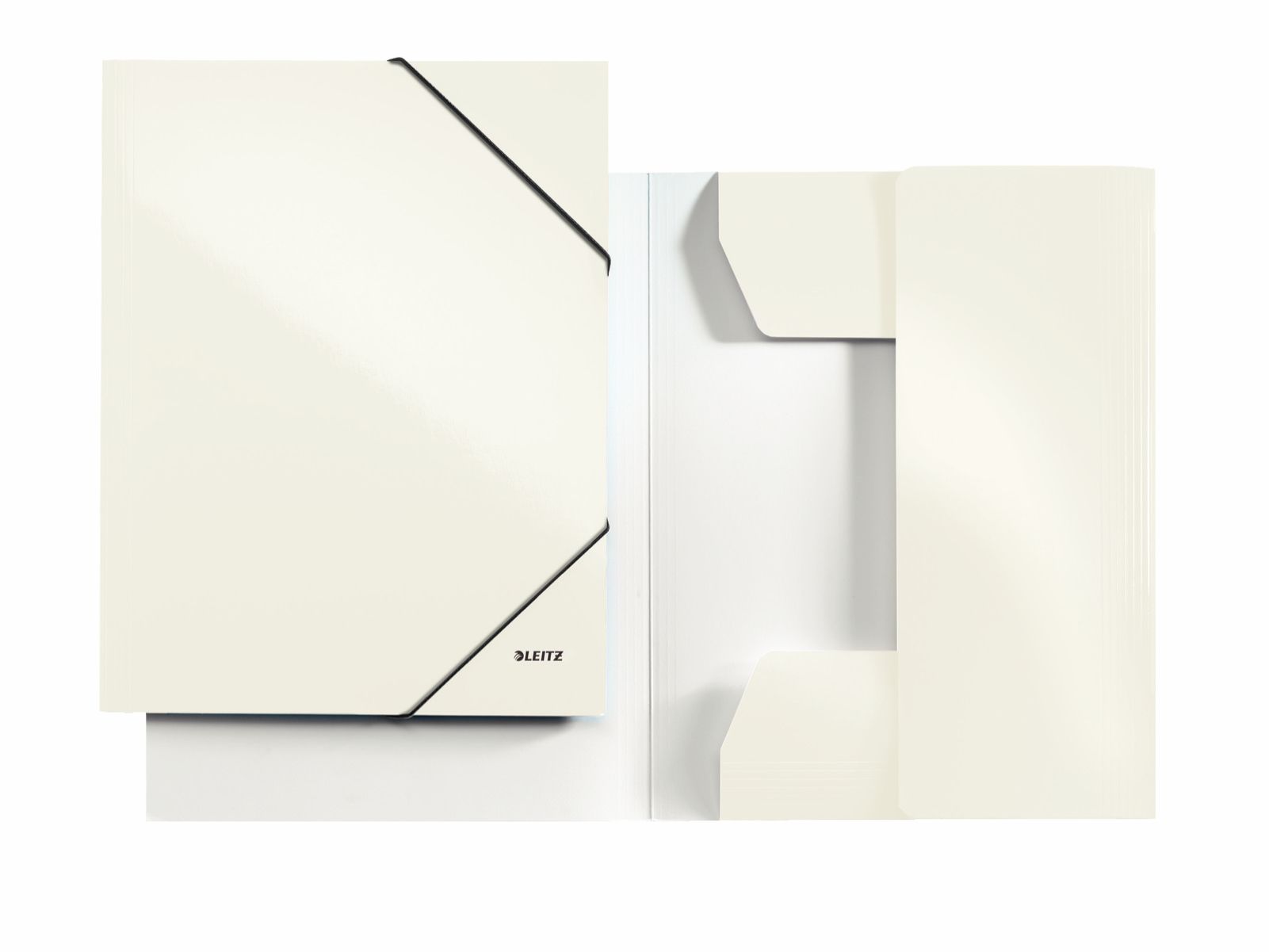 MAPA CARTON CU ELASTIC ALB METALIZAT WOW LEITZ