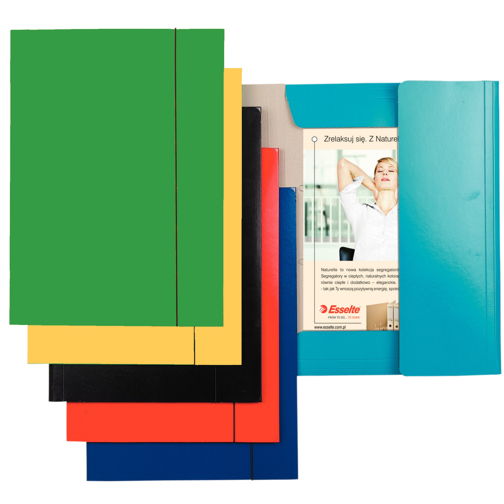 MAPA CARTON CU ELASTIC VERDE ECONOMY ESSELTE