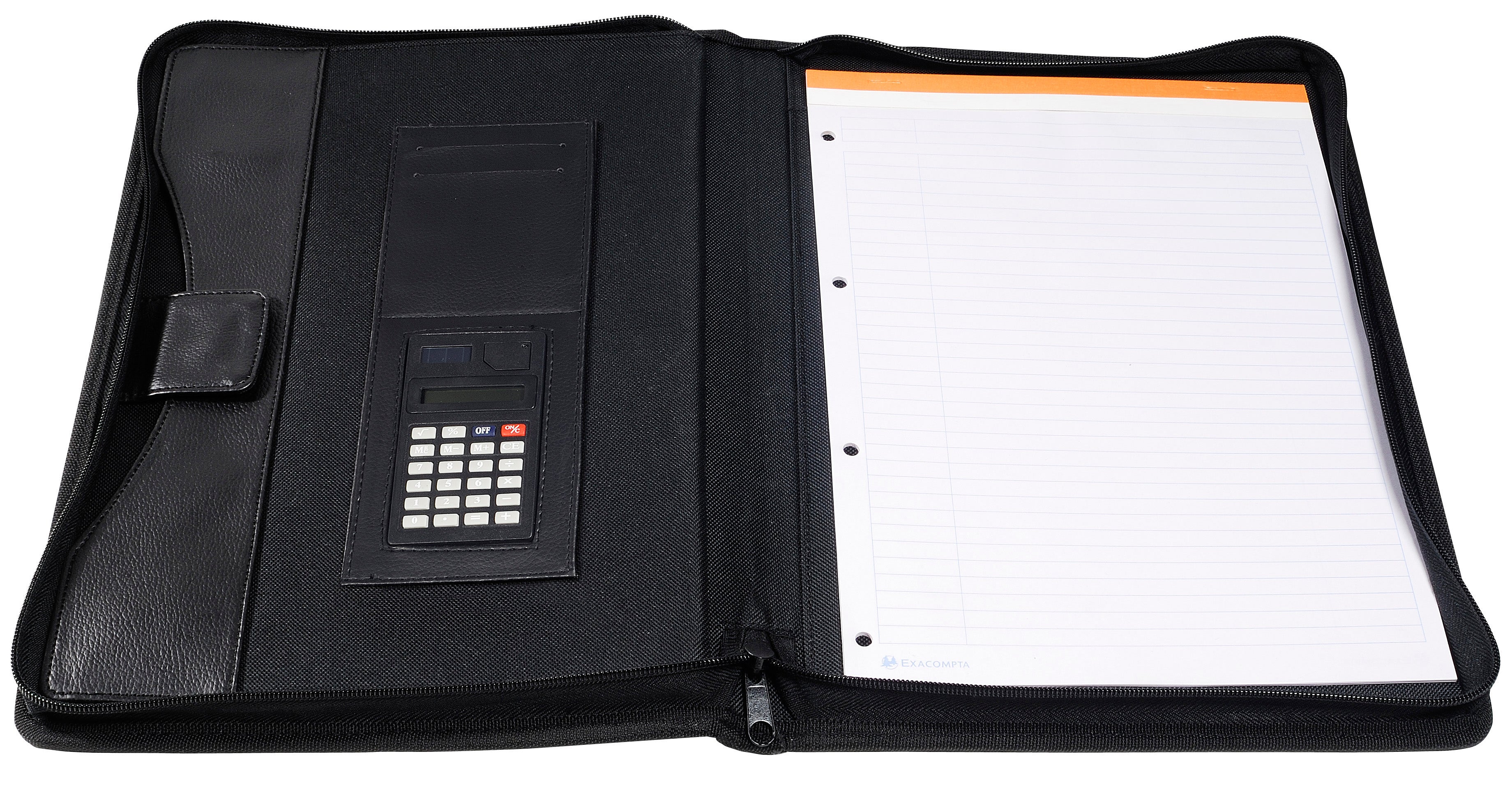 MAPA CONFERINTA CU CALCULATOR SI BLOC NOTES NEAGRA EXACOMPTA