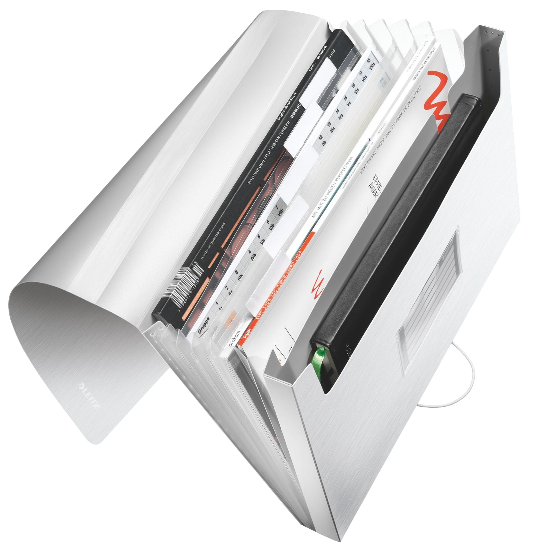 MAPA PLASTIC 6 COMPARTIMENTE ALB ARCTIC TIP PROIECT STYLE LEITZ