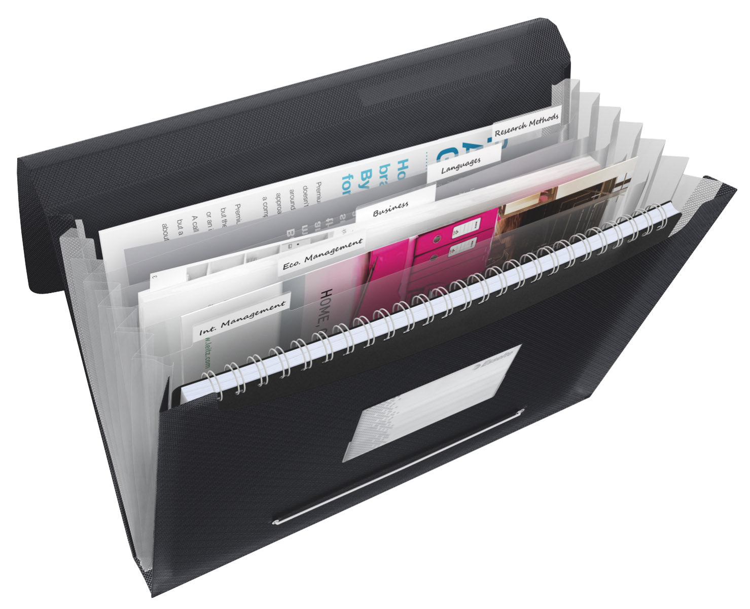 MAPA PLASTIC 6 COMPARTIMENTE NEAGRA VIVIDA ESSELTE