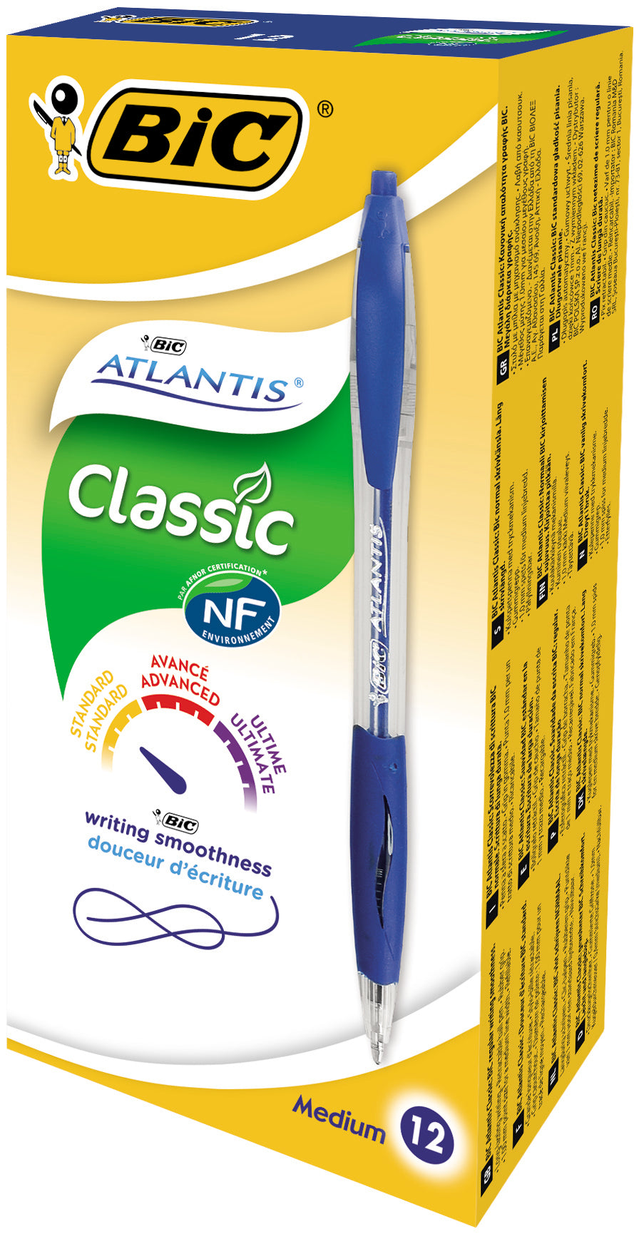PIX CU MECANISM ALBASTRU GRIP ATLANTIS CLIC BIC