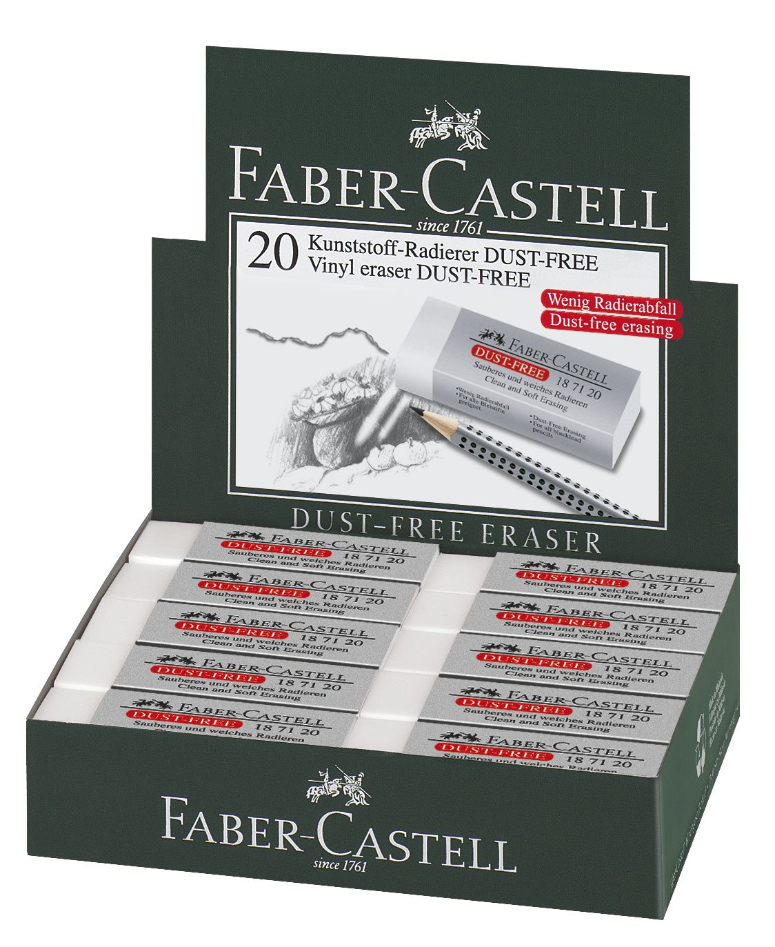 RADIERA CREION DUST FREE 20 FABER-CASTELL
