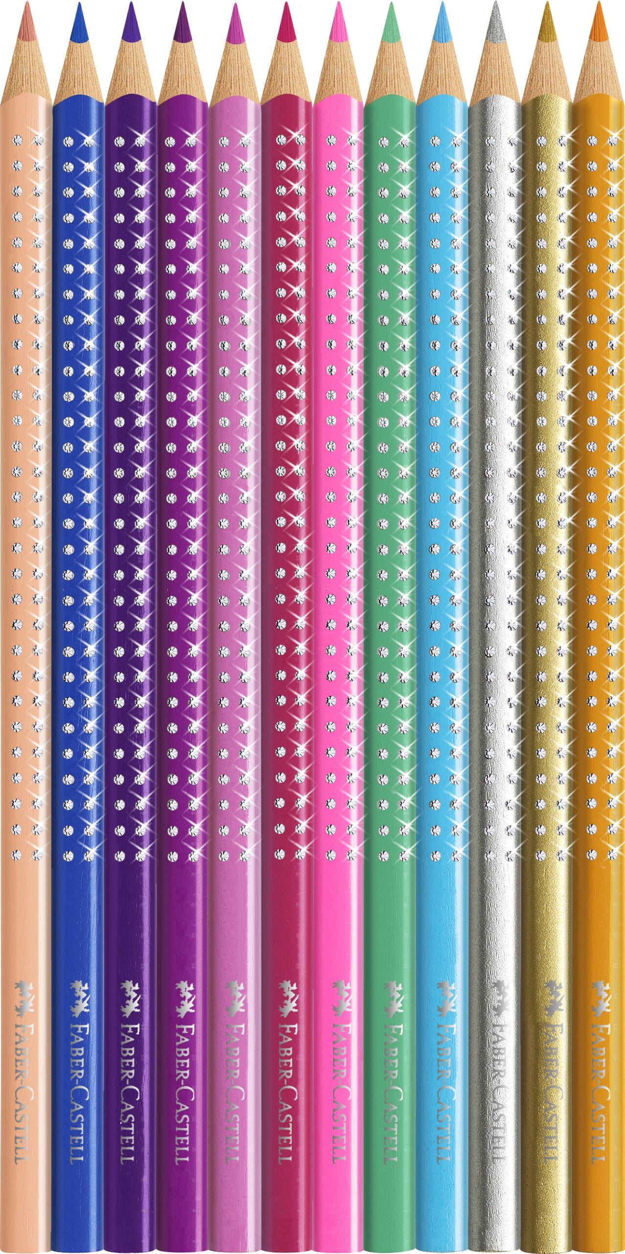 SET CADOU 12 CREIOANE COLORATE SPARKLE FABER-CASTELL