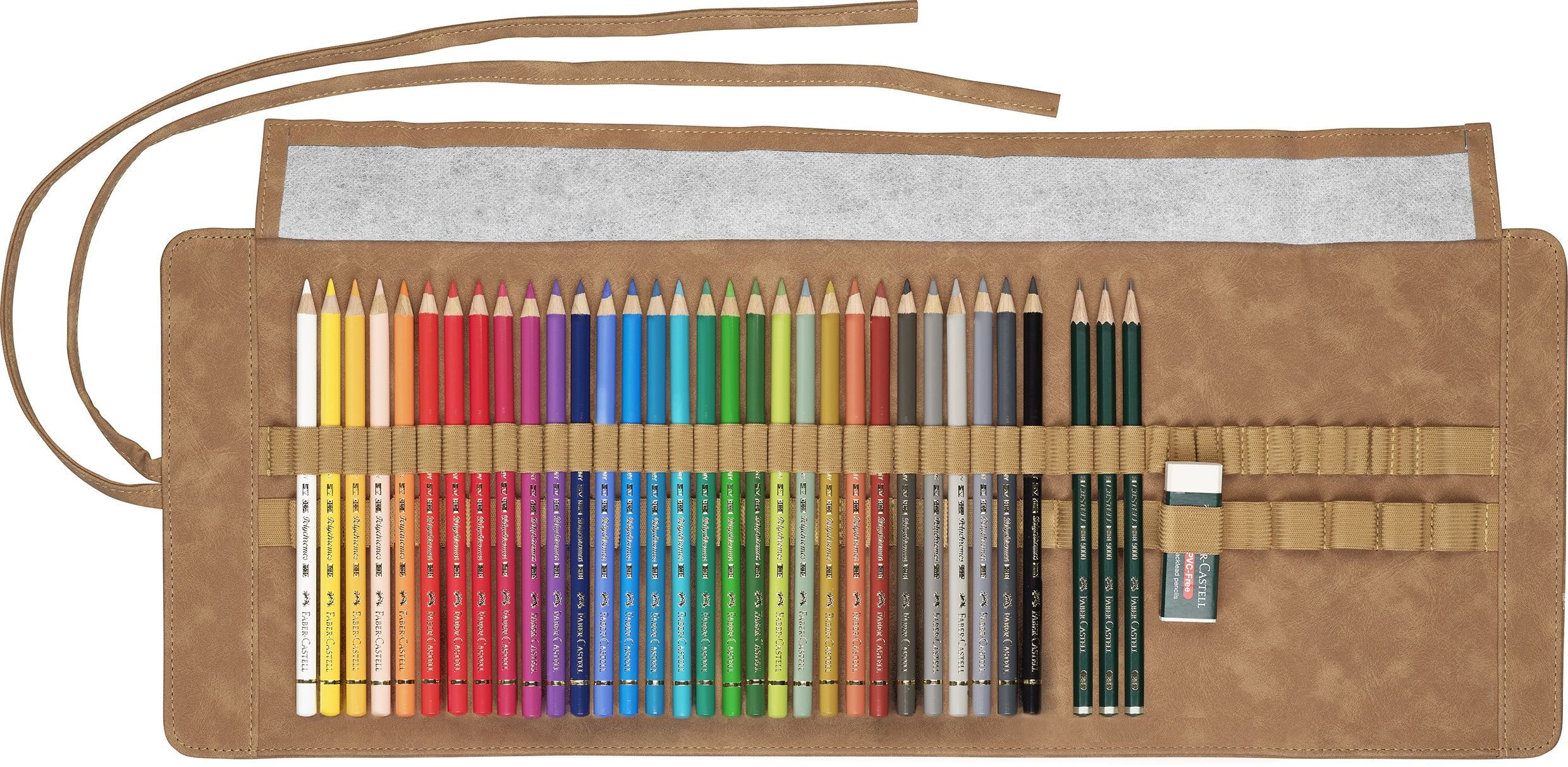 ROLLUP 30 CREIOANE COLORATE POLYCHROMOS + 3 CR CASTELL 9000 FABE