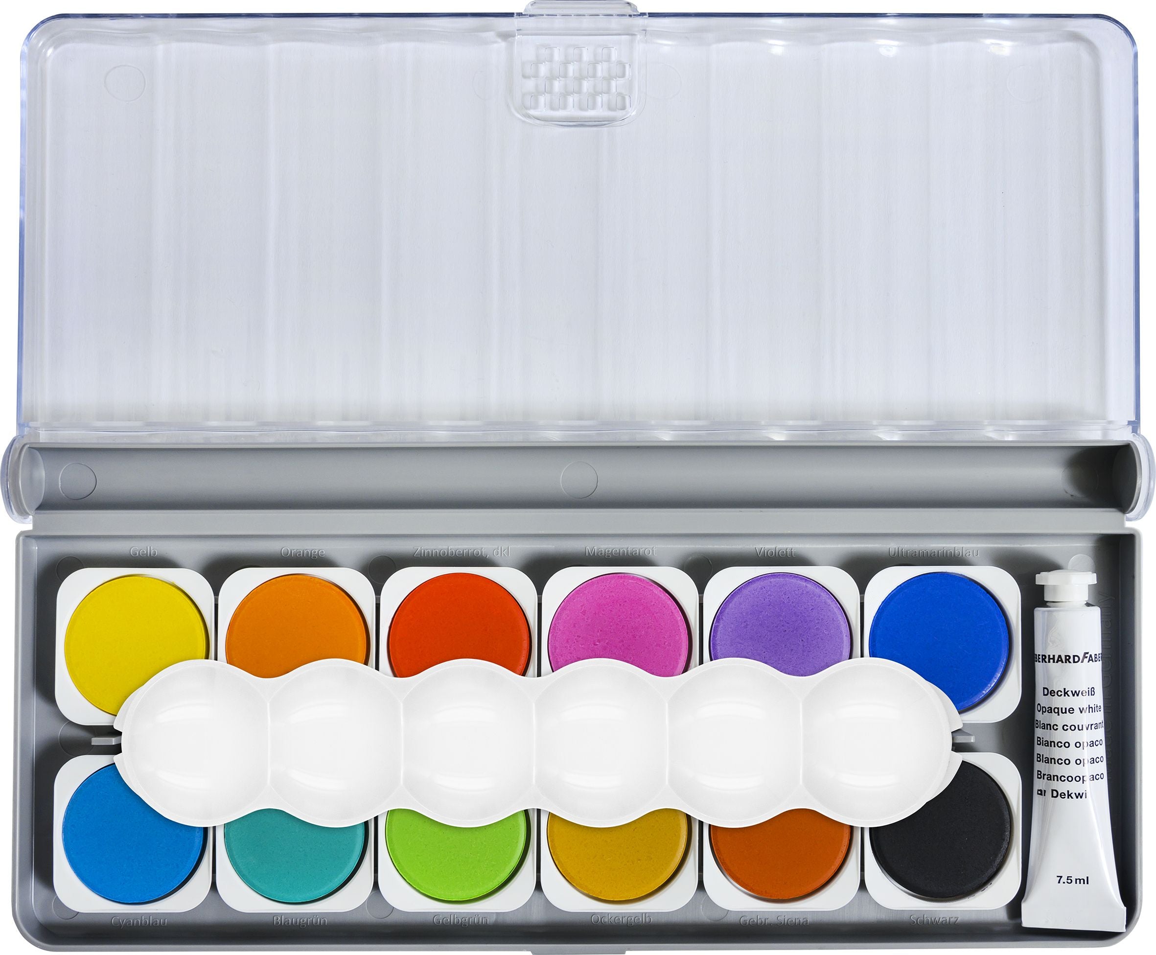ACUARELE 12 CULORI DETASABILE + PALETA+TUB ALB EBERHARD FABER