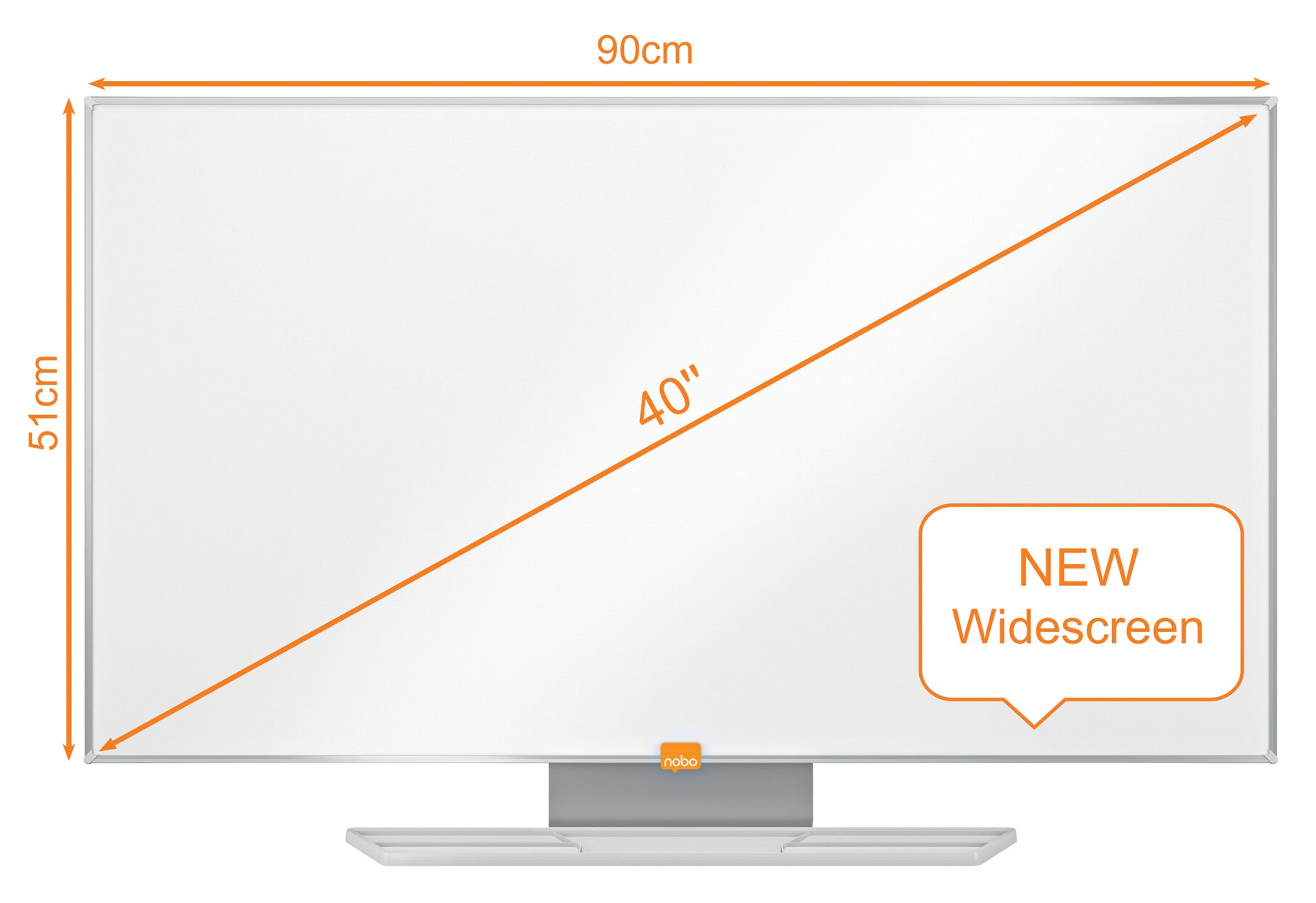 WHITEBOARD MAGNETIC OTEL EMAILAT WIDESCREEN 40