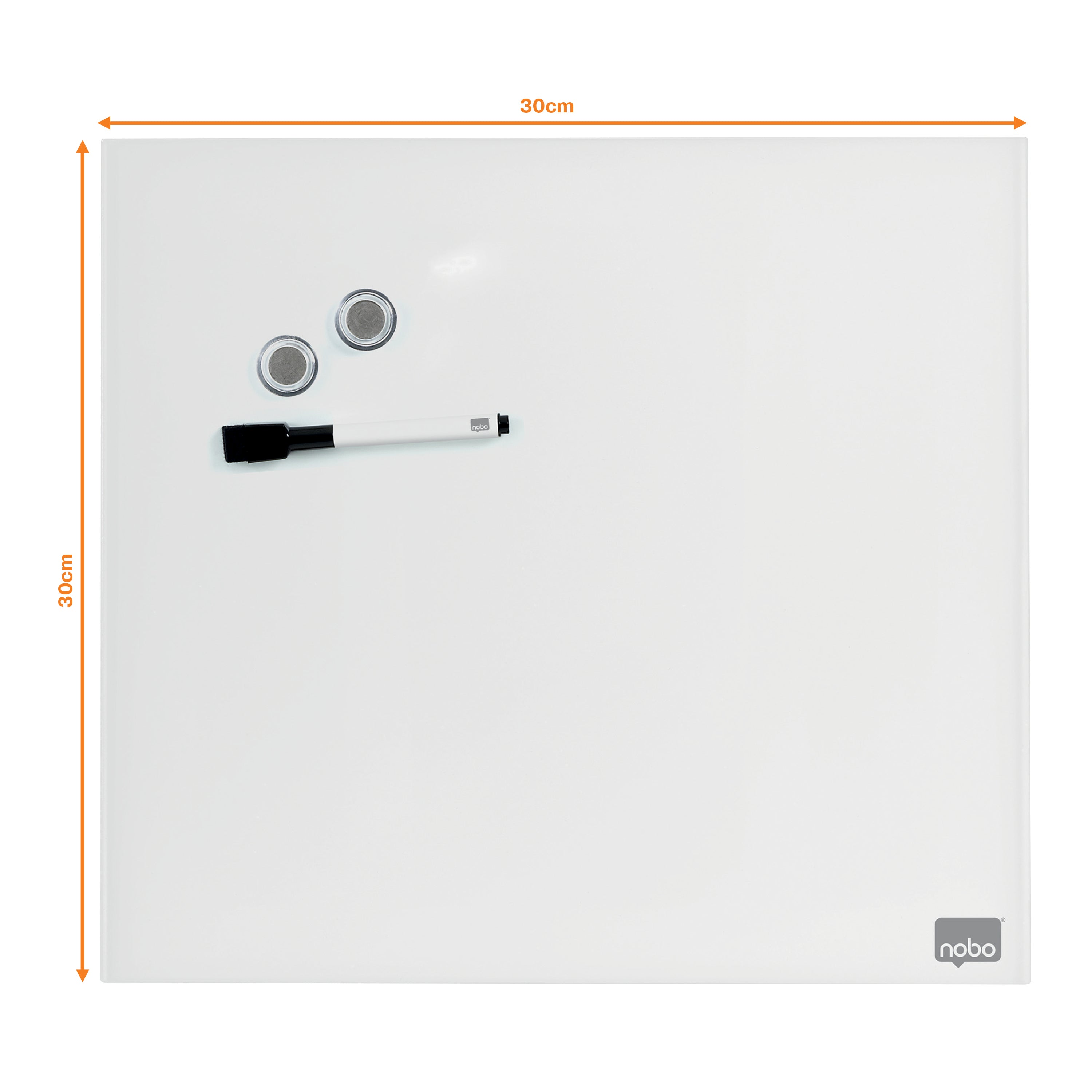 WHITEBOARD MAGNETIC STICLA 30*30 CM+ACCESORII DIAMOND NOBO