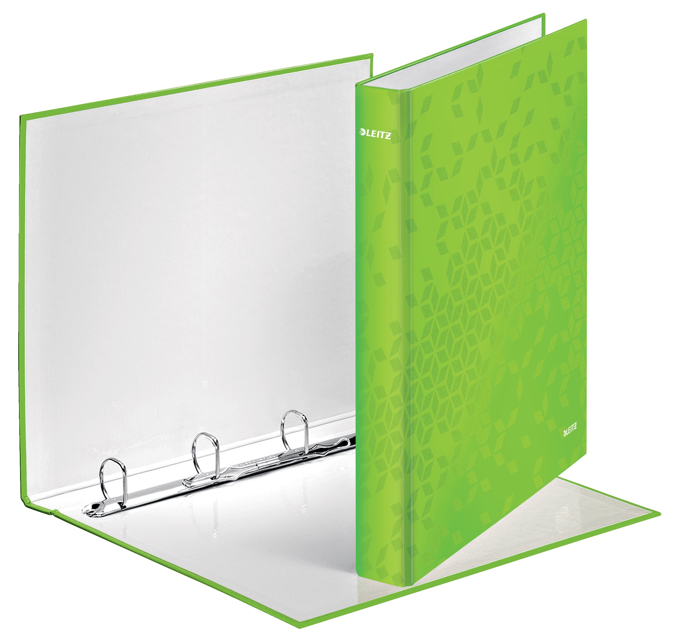 CAIET MECANIC A4 4 INELE 25MM/40MM VERDE METALIZAT WOW LEITZ