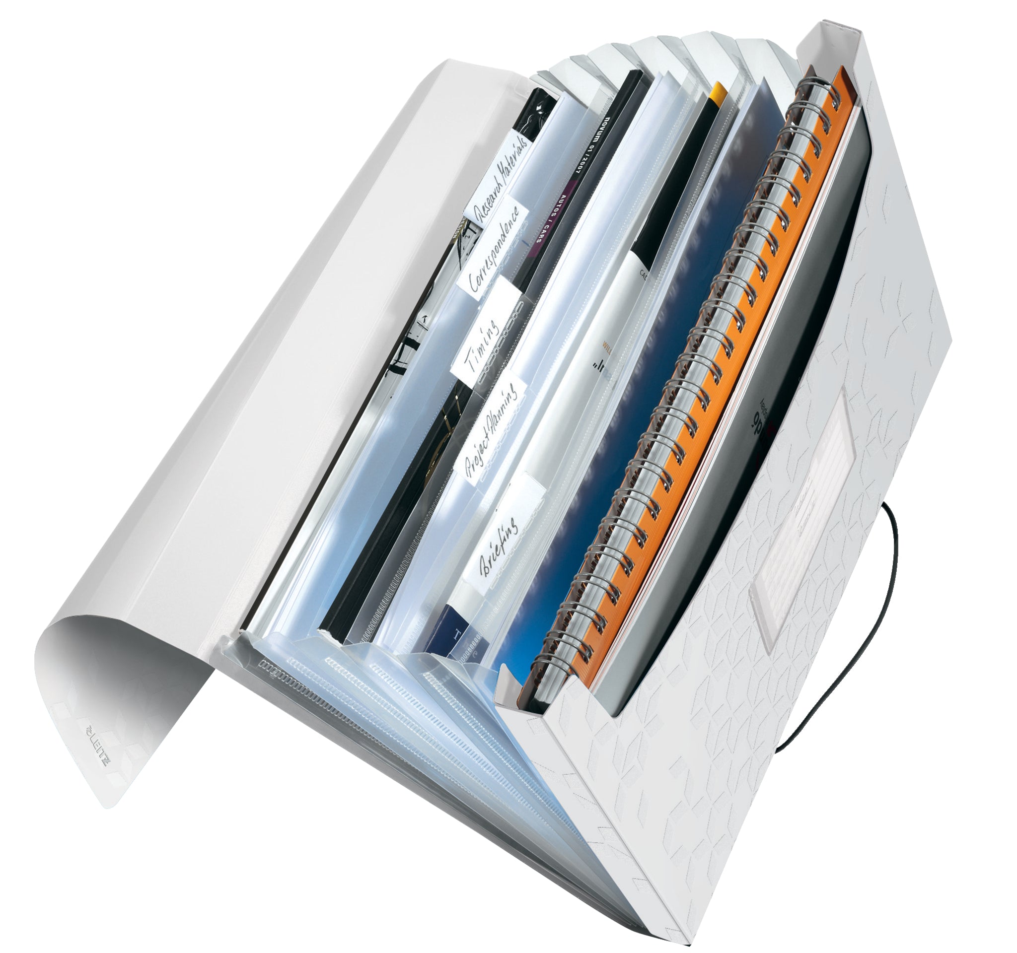 MAPA PLASTIC 6 COMPARTIMENTE ALB TIP PROIECT WOW LEITZ