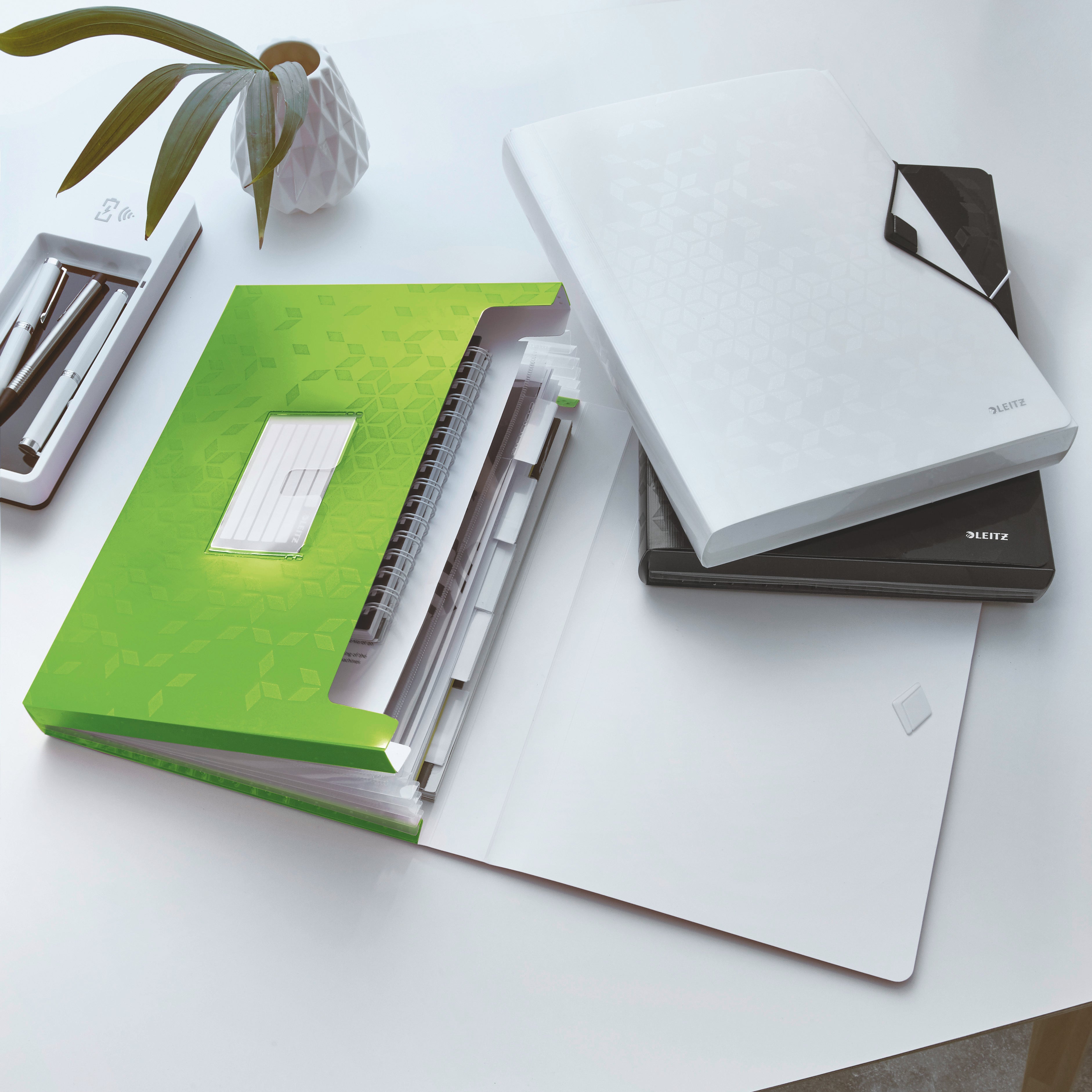 MAPA PLASTIC 6 COMPARTIMENTE VERDE TIP PROIECT WOW LEITZ