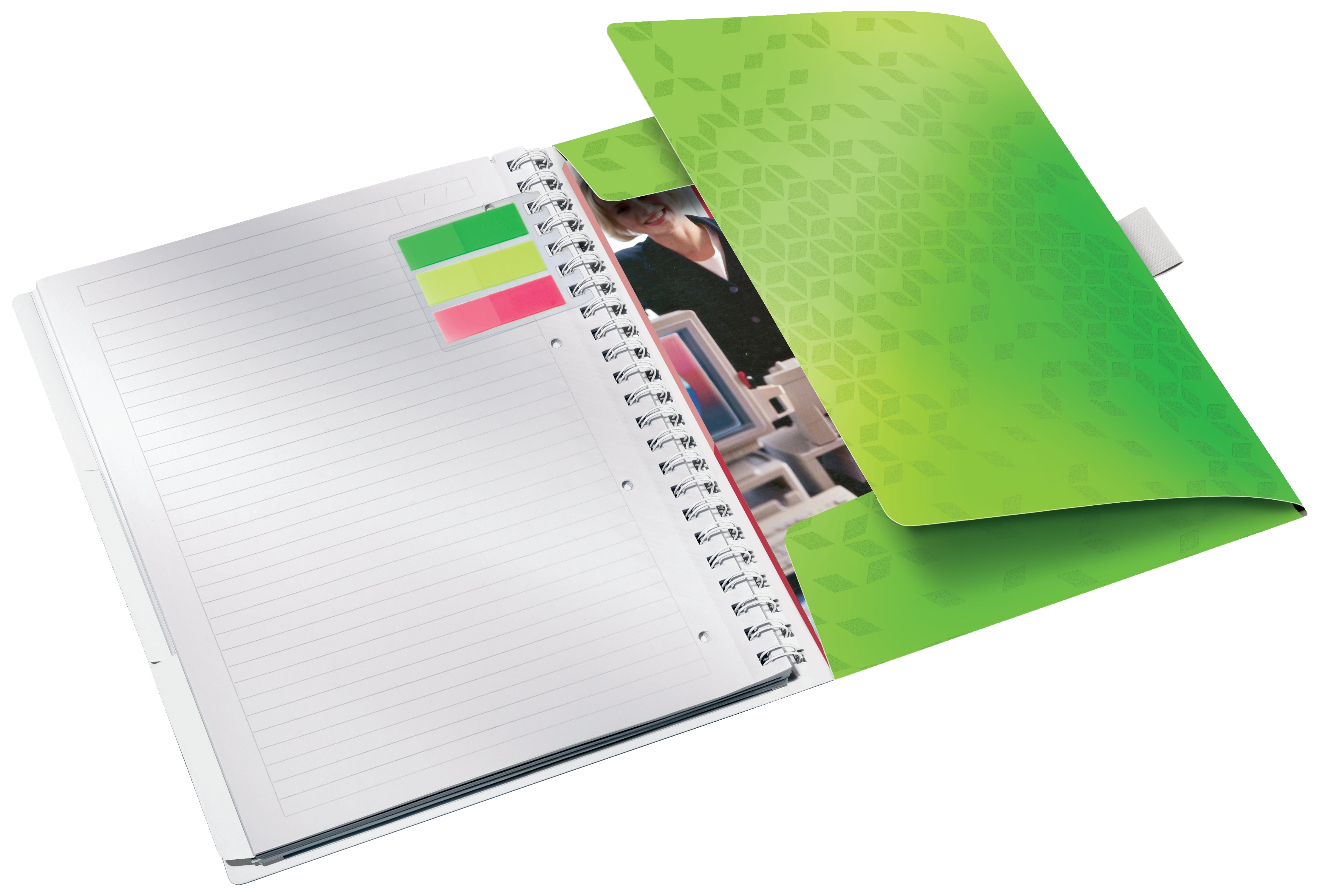 CAIET BIROU SPIRA A4 DICTANDO VERDE COPERTA PP BE MOBILE WOW LEITZ