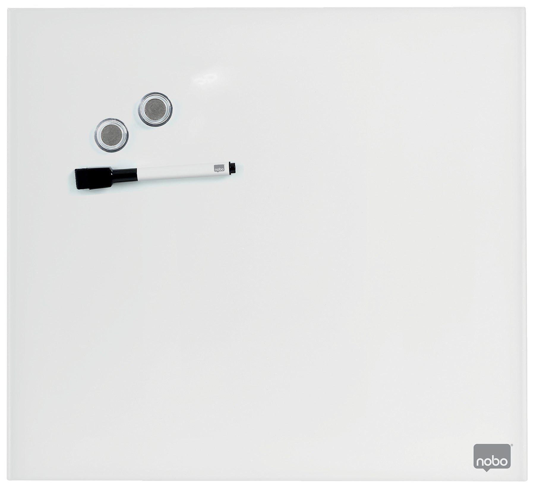 WHITEBOARD MAGNETIC STICLA 45*45 CM+ACCESORII DIAMOND NOBO