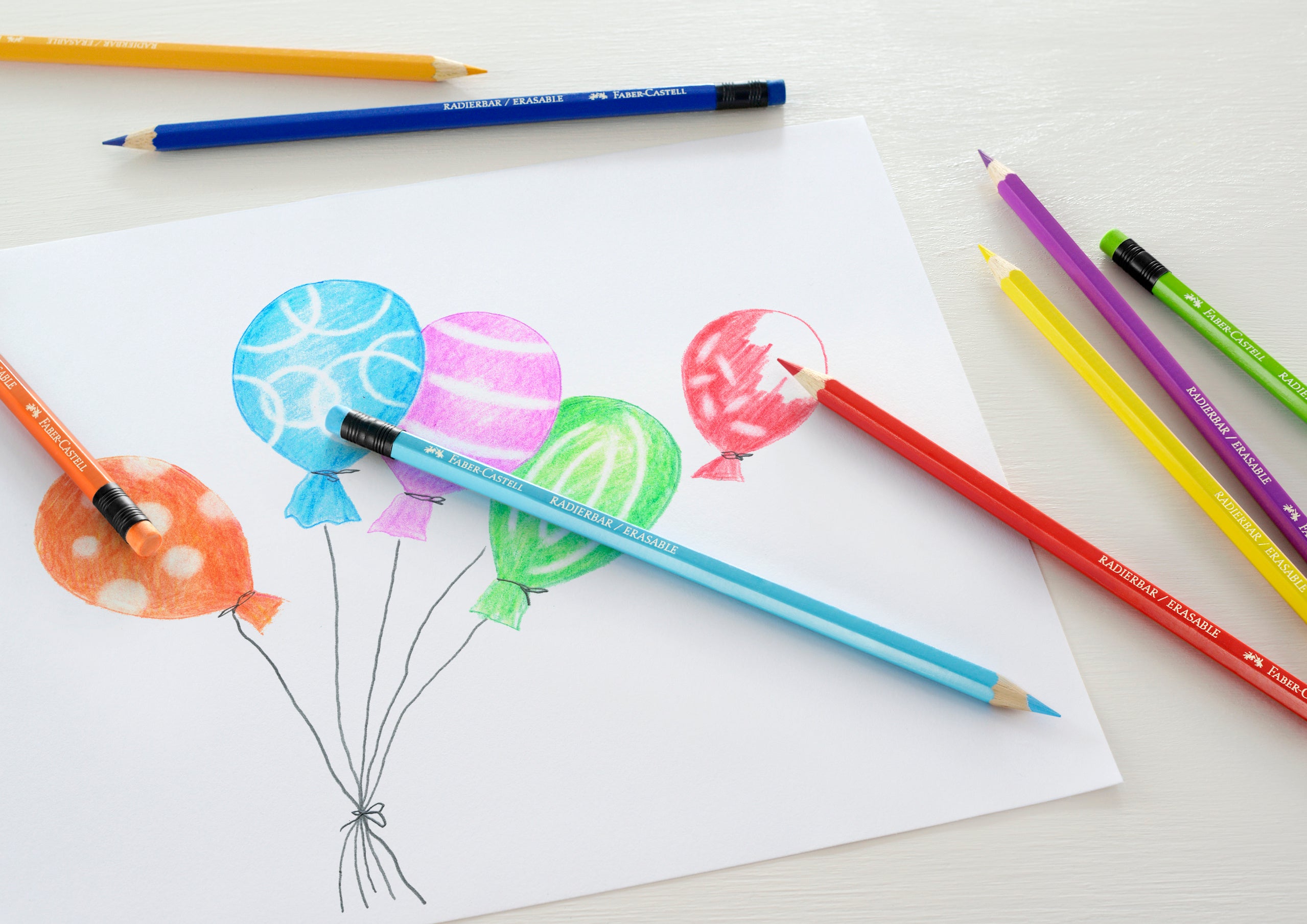 CREIOANE COLORATE 12 CULORI CU GUMA ECO FABER-CASTELL