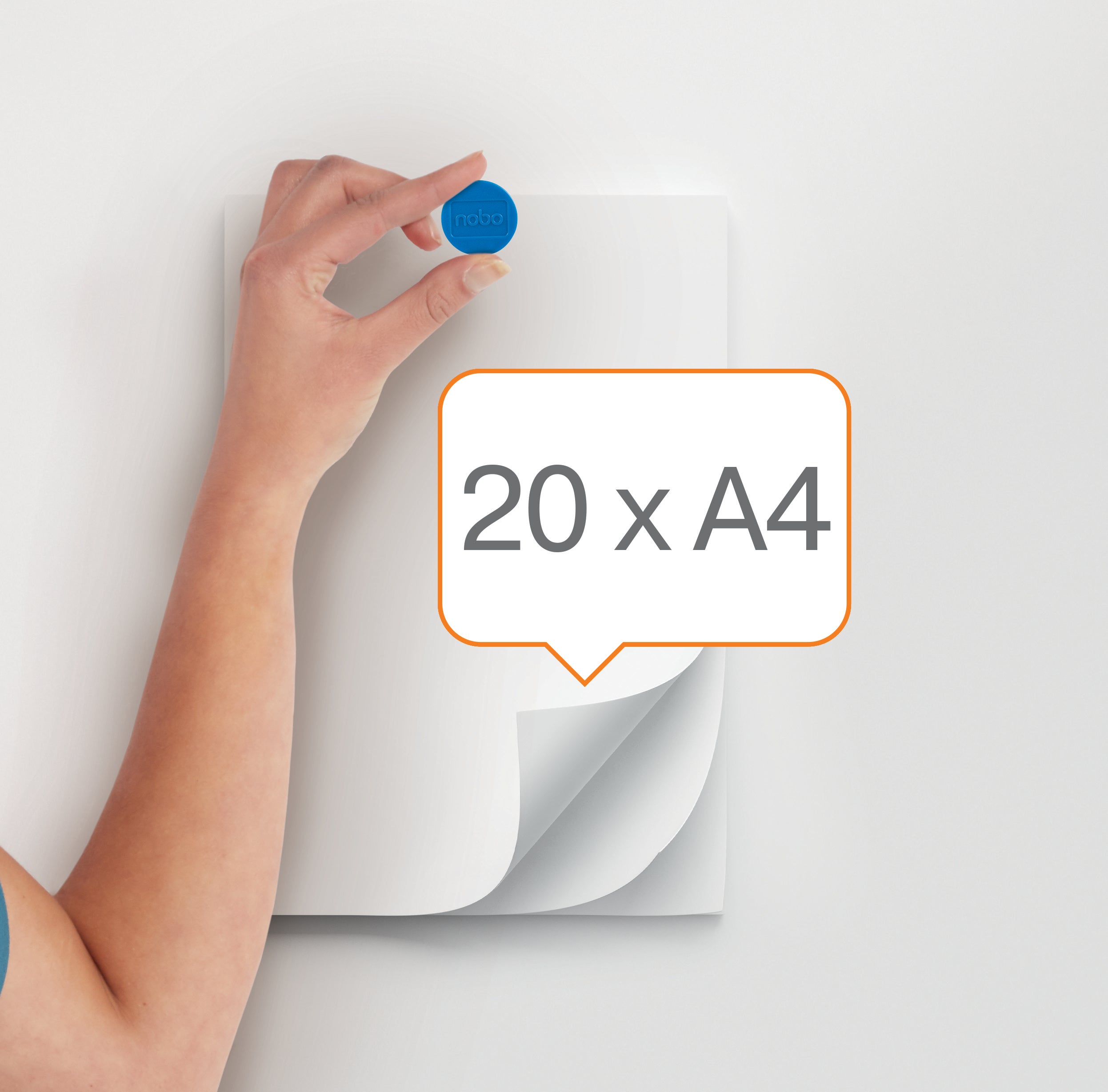 MAGNETI WHITEBOARD 38MM 10/SET NOBO