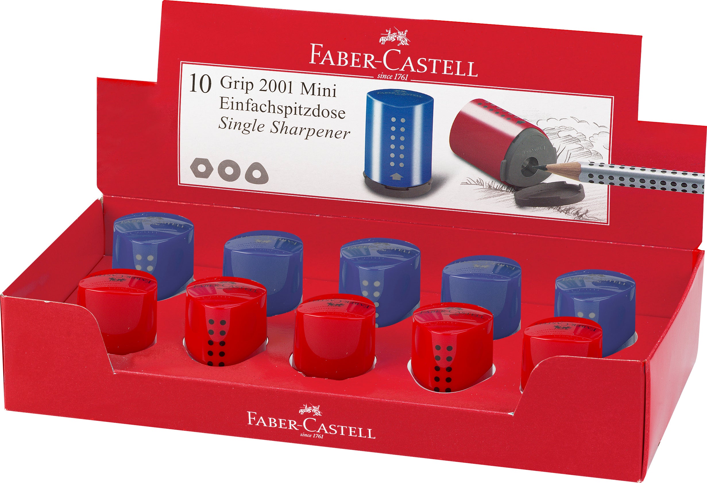 ASCUTITOARE GRIP 2001 MINI ROSU/ALBASTRU FABER-CASTELL