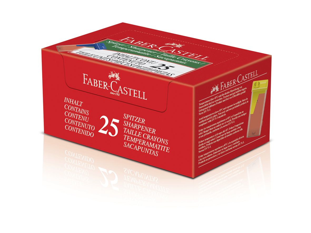 ASCUTITOARE PLASTIC CU CONTAINER CULORI STANDARD FABER-CASTELL
