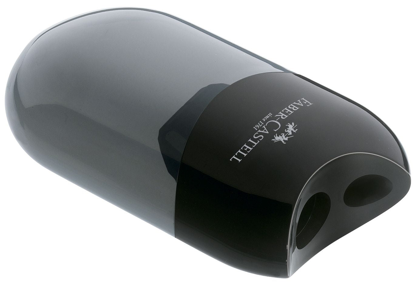 ASCUTITOARE PLASTIC DUBLA CU CONTAINER NEAGRA FABER-CASTELL