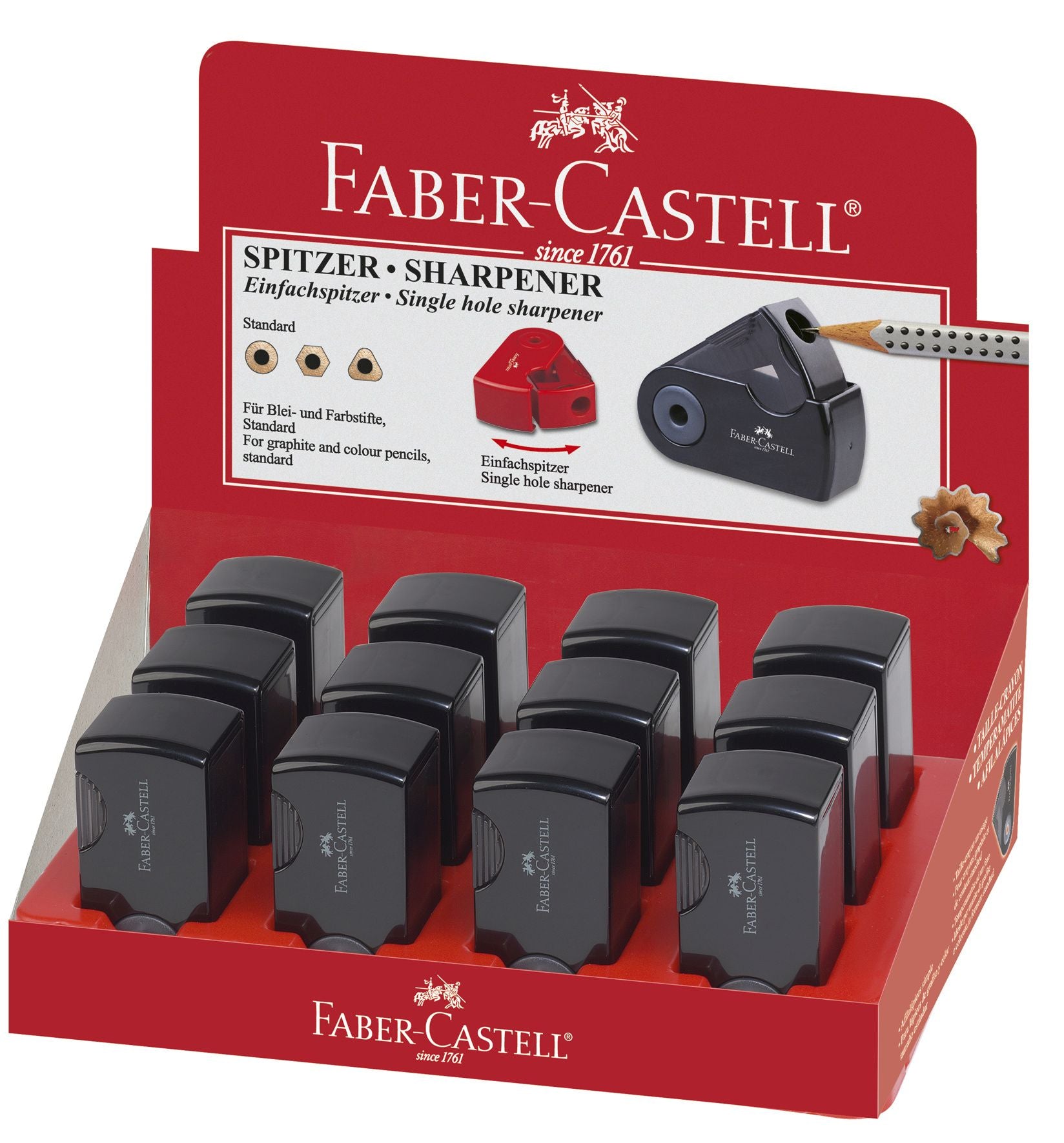 ASCUTITOARE PLASTIC SIMPLA SLEEVE-MINI NEAGRA FABER-CASTELL