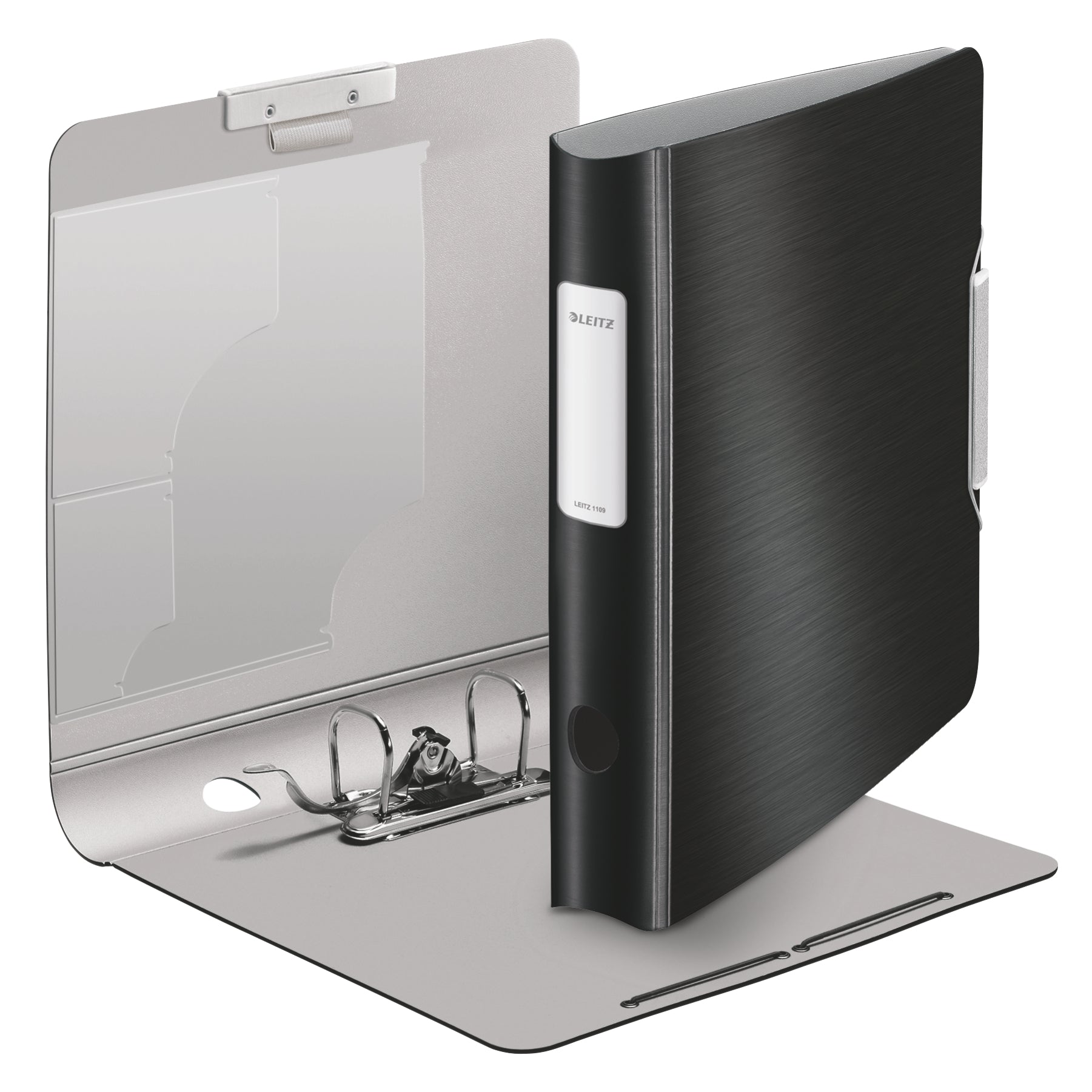 BIBLIORAFT PLASTIFIAT 5CM 180G NEGRU SATIN ACTIVE STYLE LEITZ