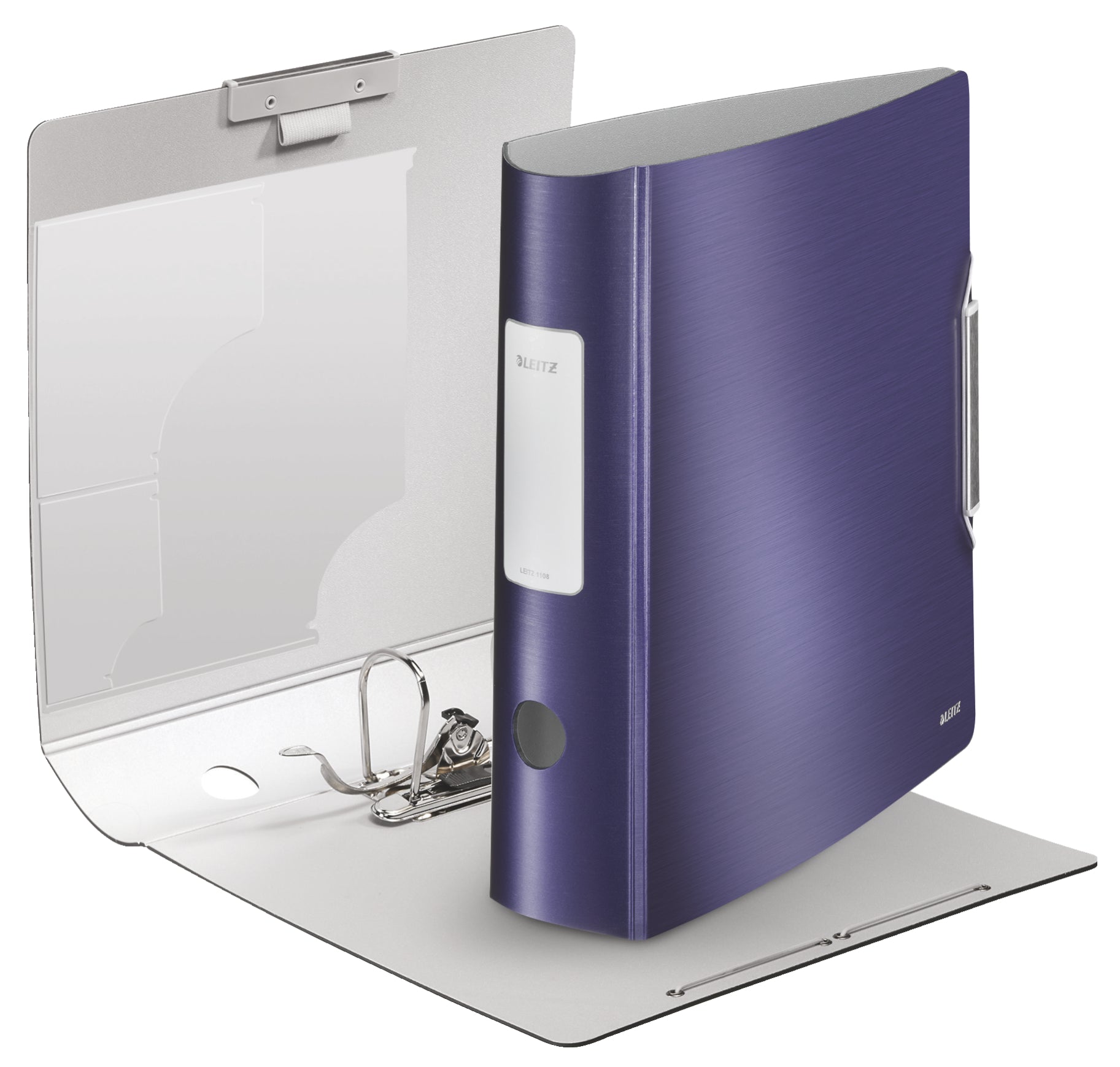 BIBLIORAFT PLASTIFIAT 7.5CM 180GRADE ALBASTRU-VIOLET STYLE LEITZ