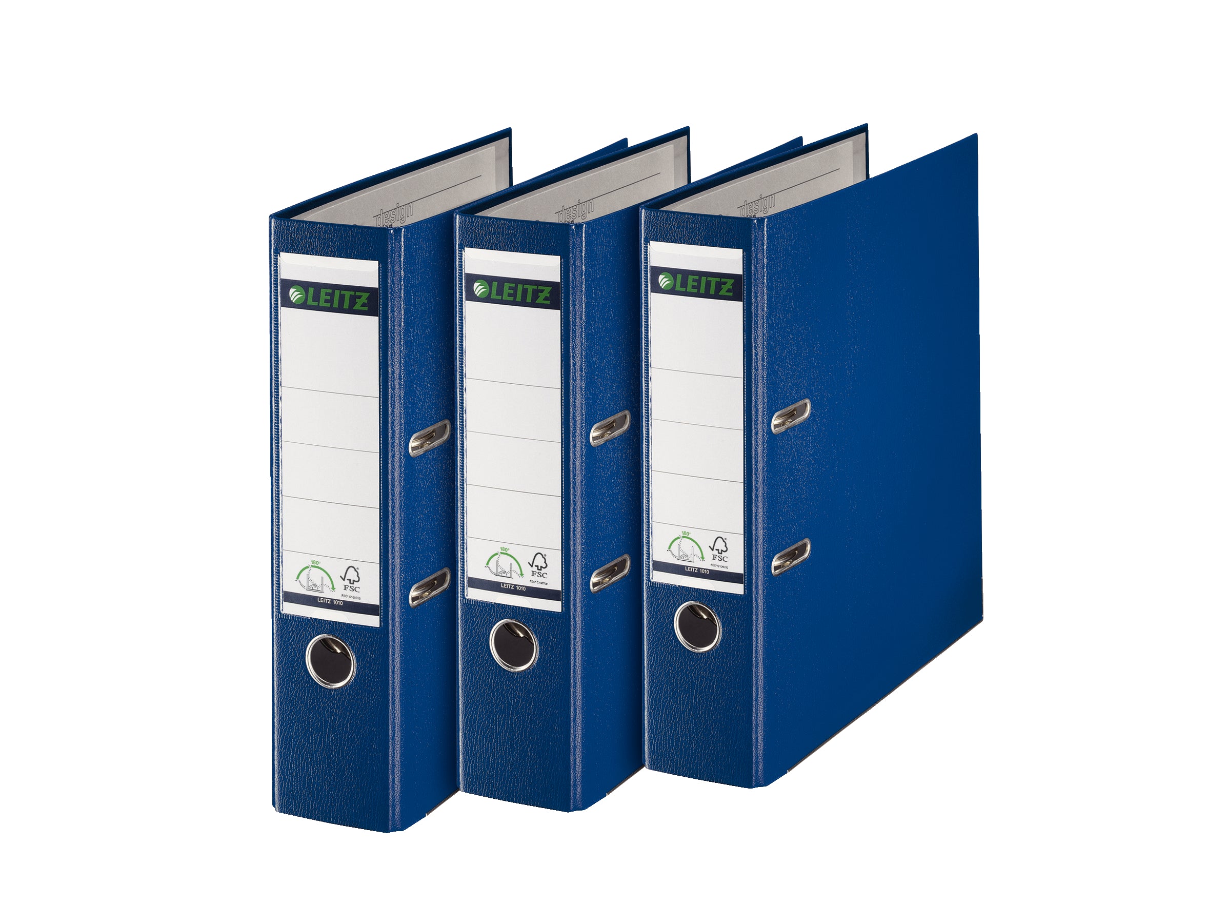 BIBLIORAFT PLASTIFIAT 8CM 180GRADE ALBASTRU LEITZ