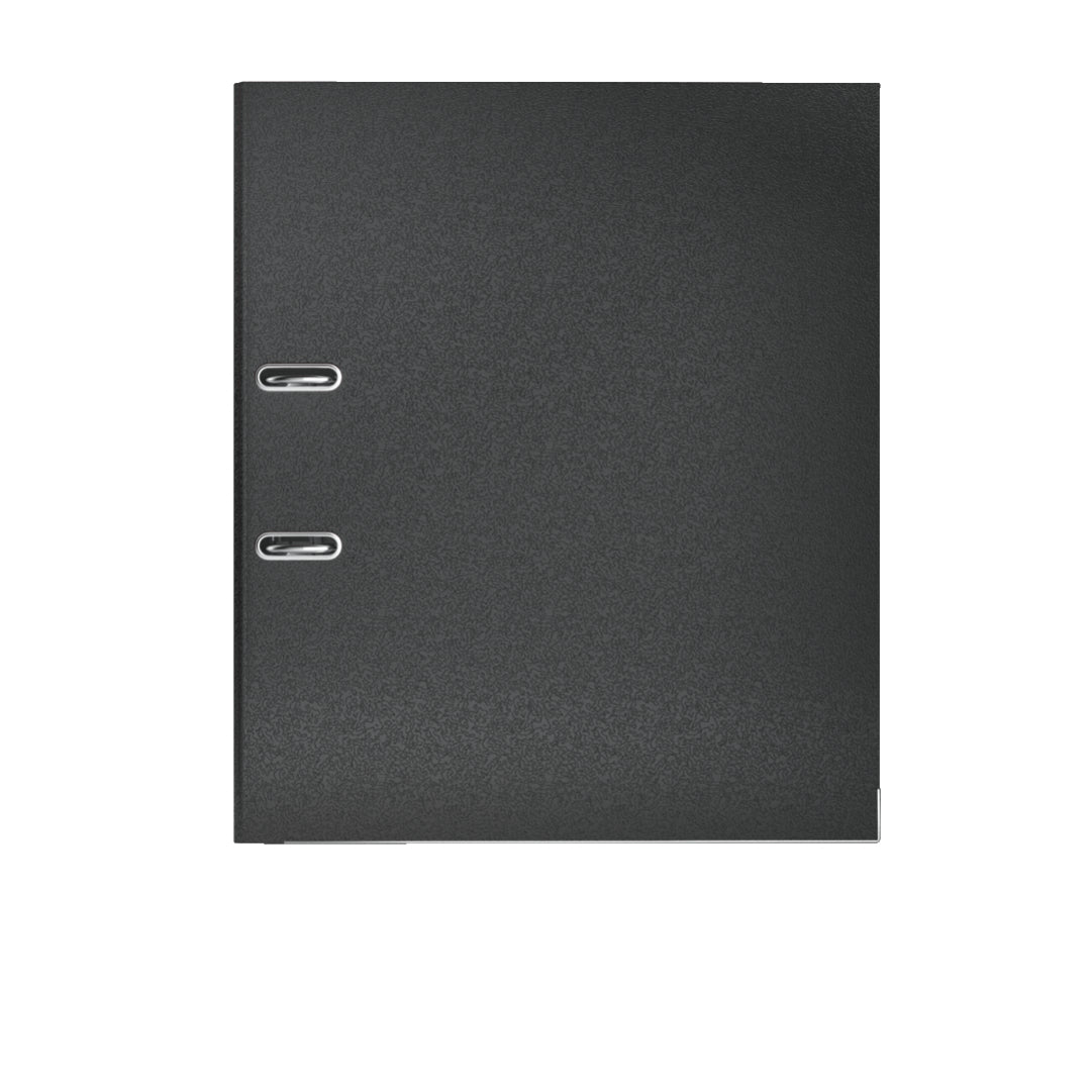 BIBLIORAFT PLASTIFIAT 8CM 180GRADE NEGRU LEITZ