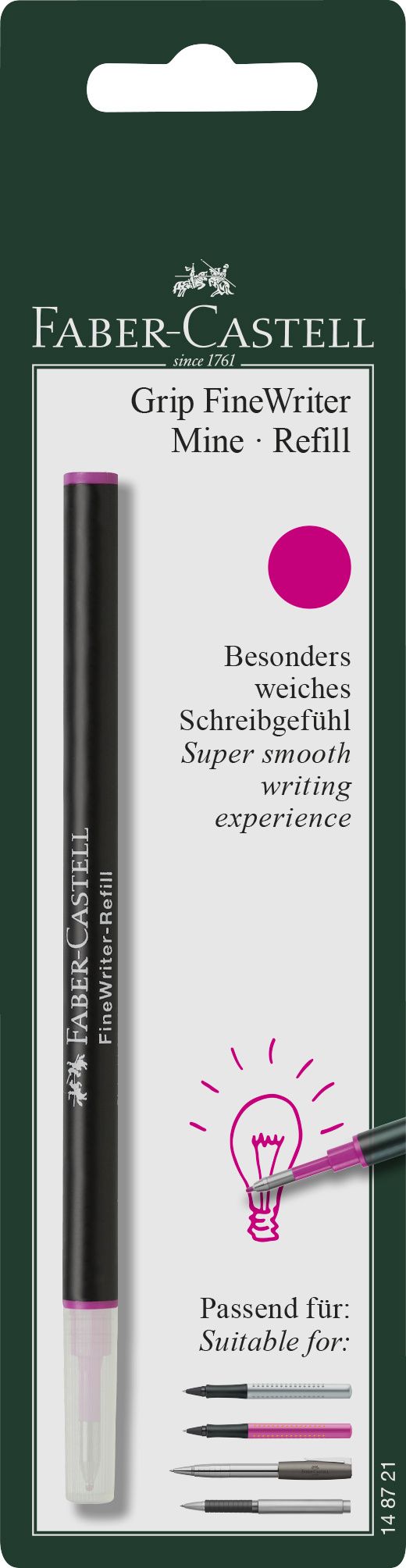 BLISTER 1 BUC REZERVA FINEWRITER ROZ FABER-CASTELL