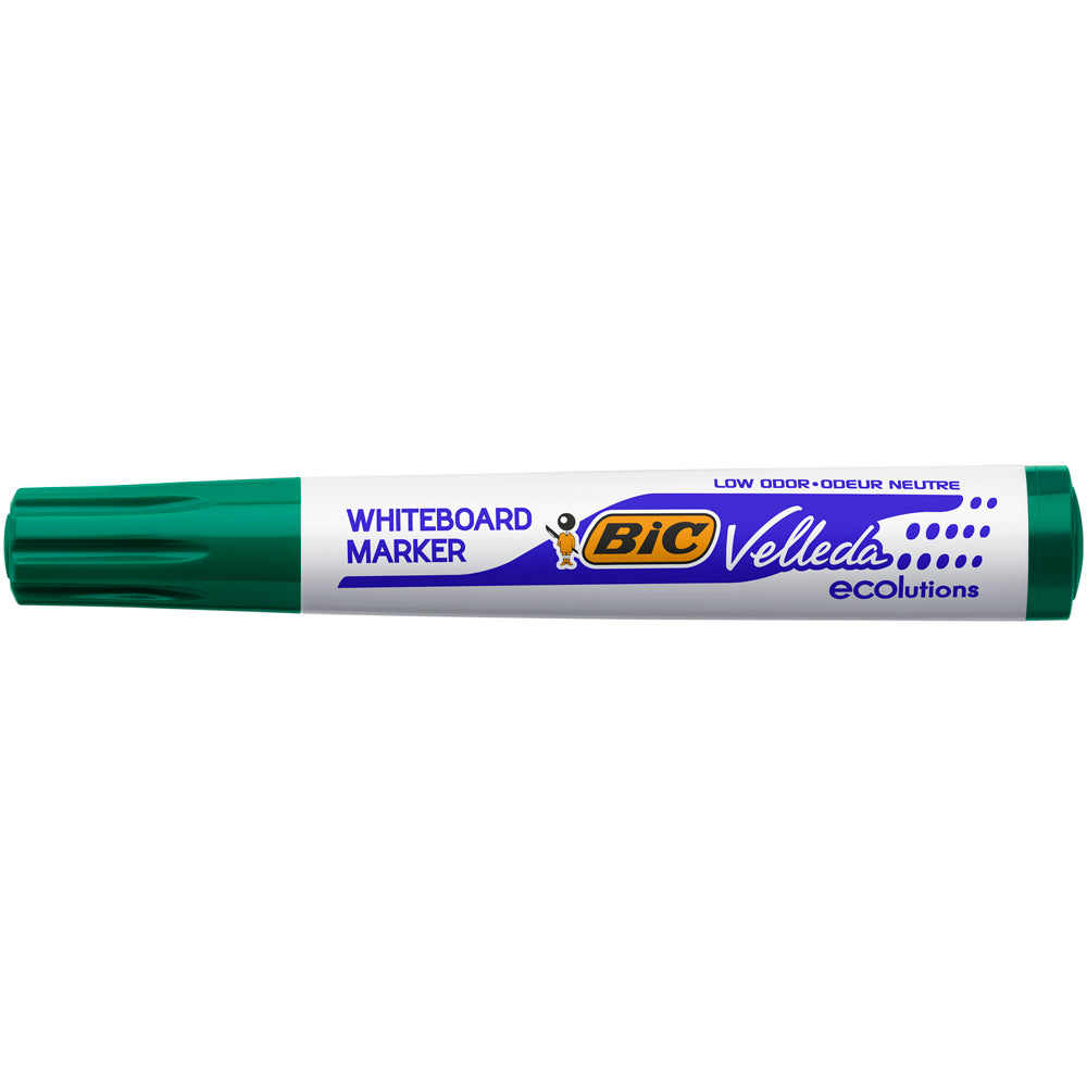 Marker pentru tabla Bic Eco Velleda 1701, varf rotund 2 mm, verde, 12 bucati/cutie