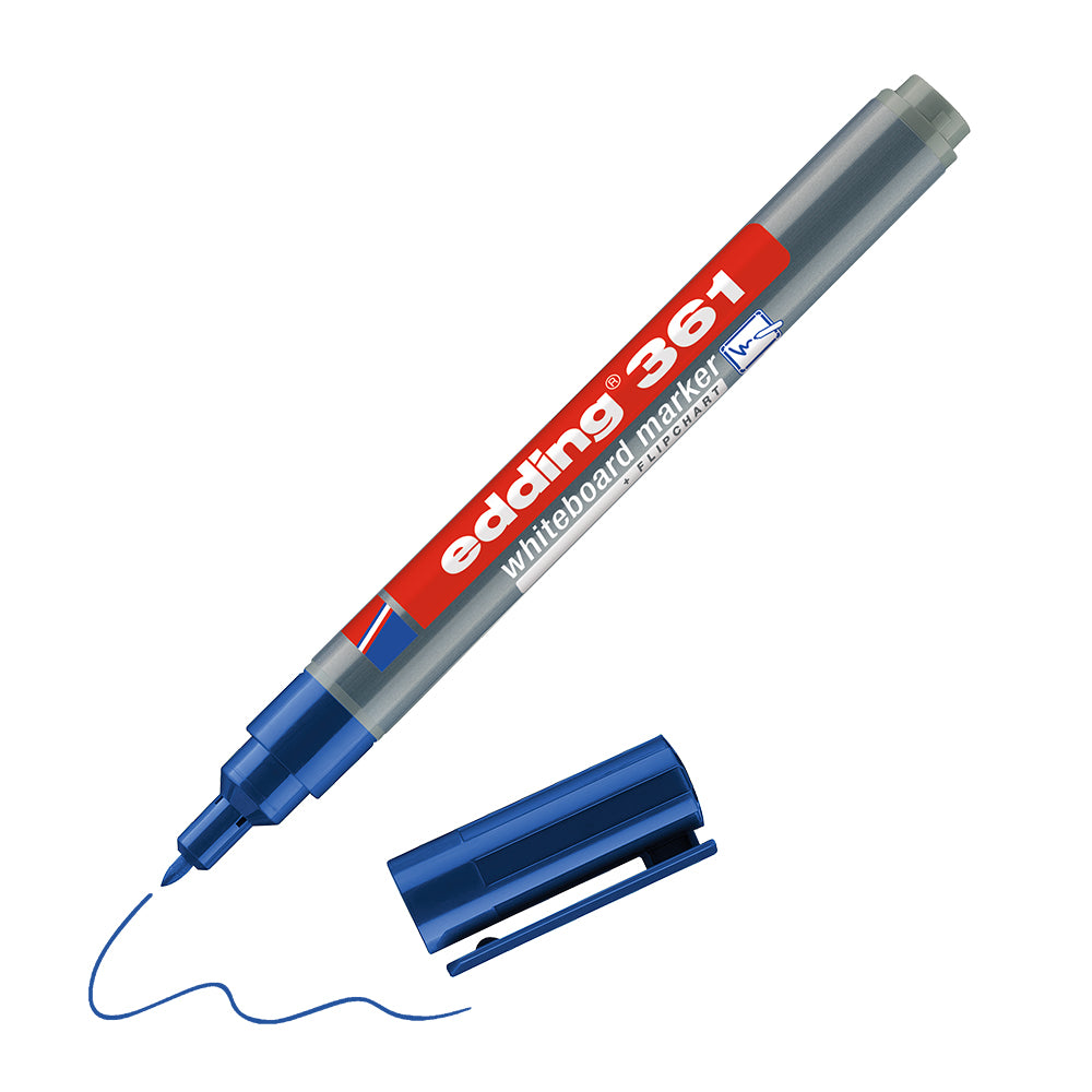 Marker pentru tabla Edding 361, corp plastic, varf 1 mm, albastru