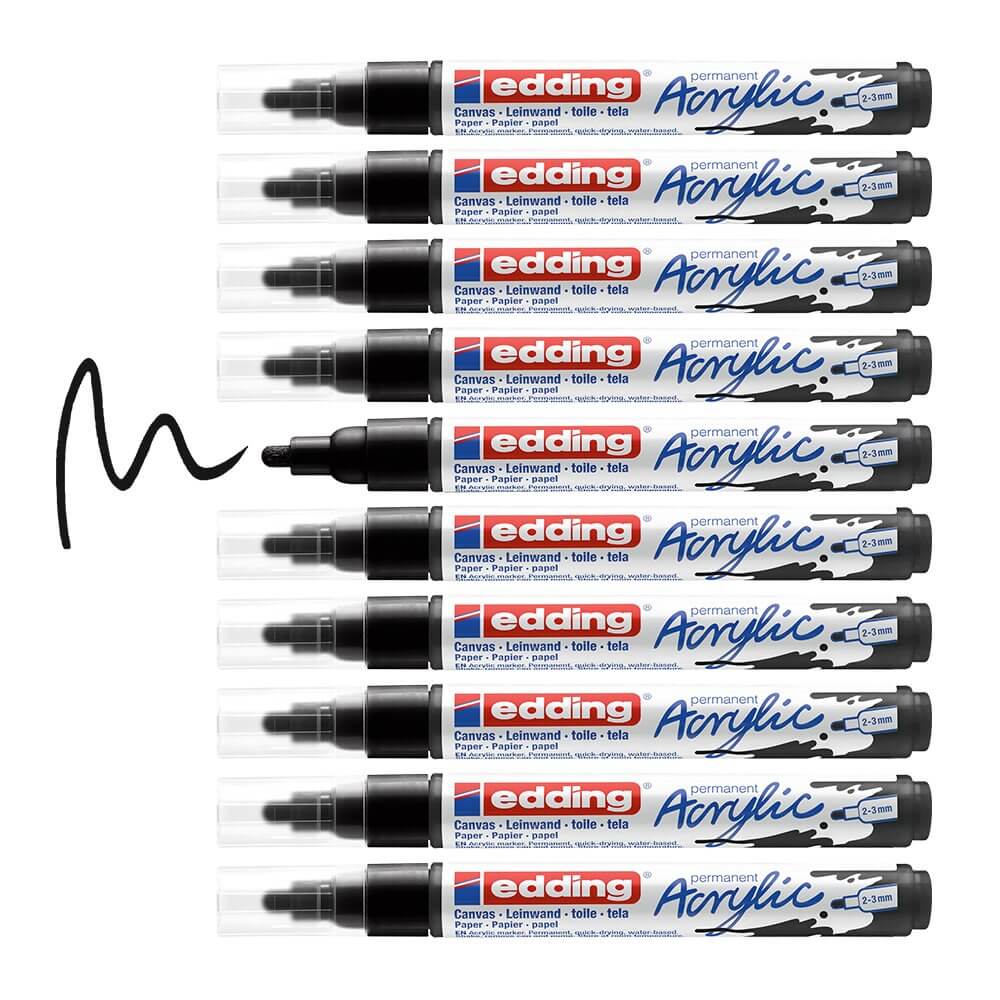 Marker acrilic Edding 5100, varf 2-3 mm, negru