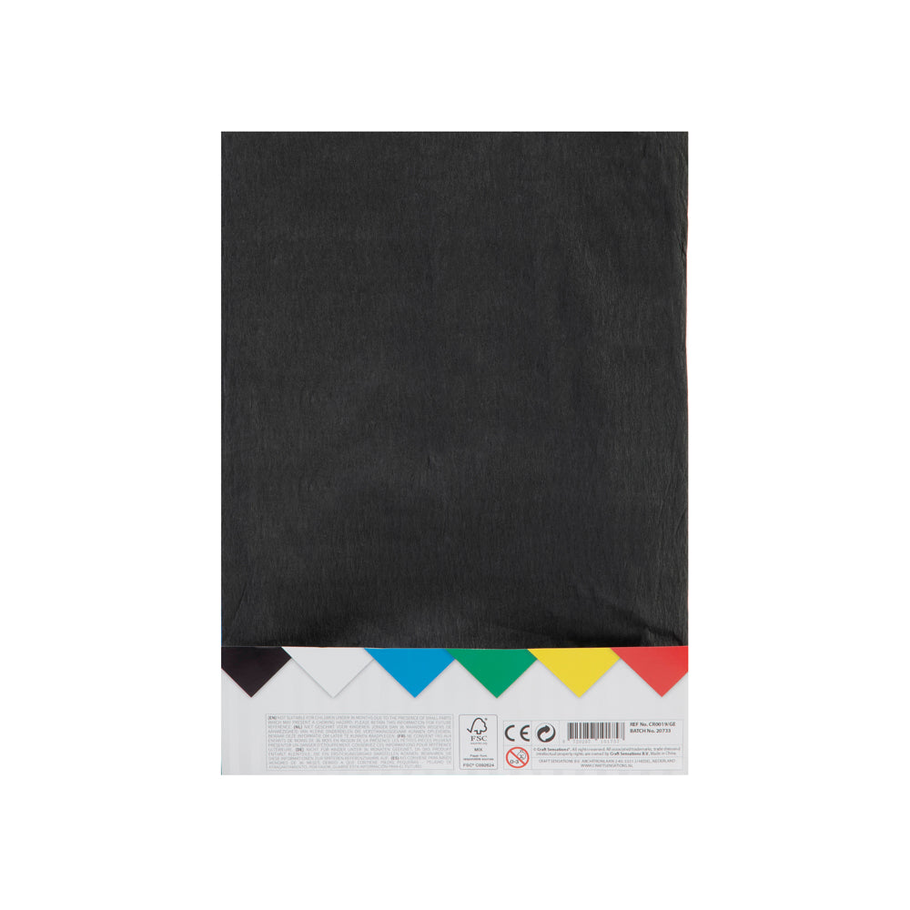 Hartie creponata Creative Craft, 6 culori, 50 x 250 cm
