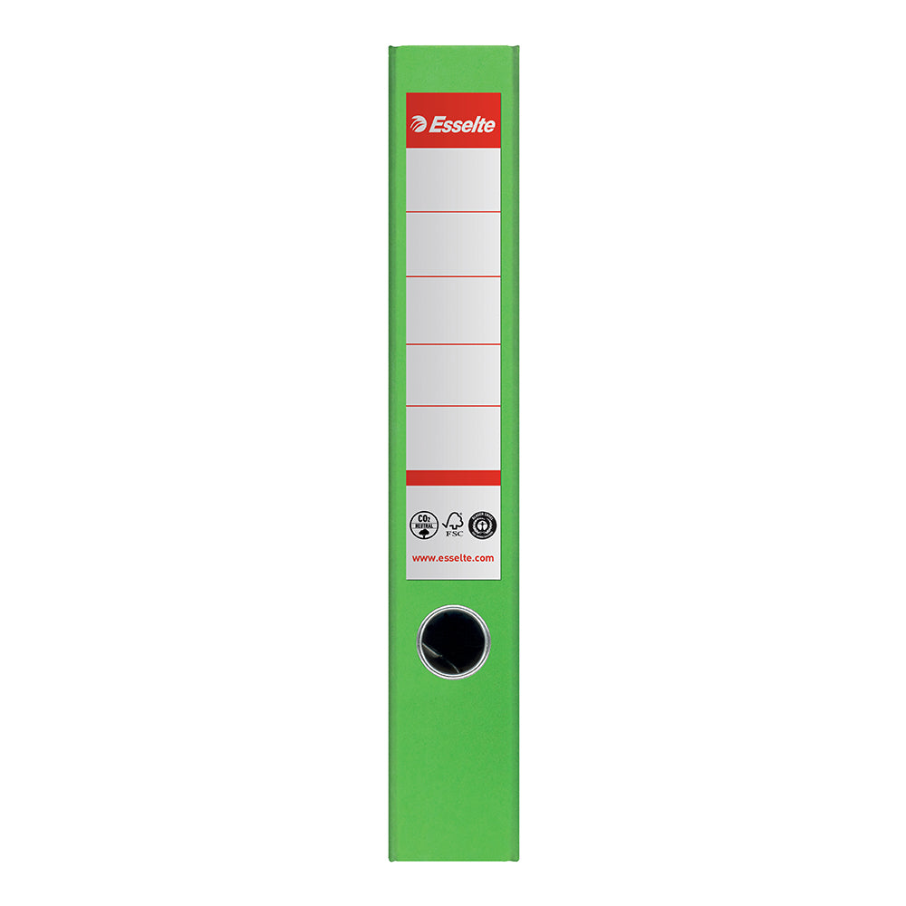 Biblioraft Esselte No.1 Power Recycled, carton reciclat si reciclabil cu amprenta CO2 neutra, A4, 50 mm, verde