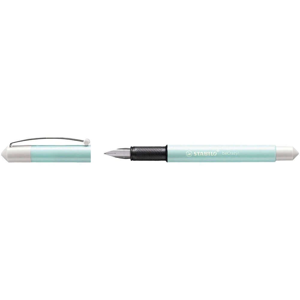 Stilou Stabilo BeYou! BeCrazy!, Pastel, M, 0.5 mm, turcoaz / alb, 3 rezerve, blister