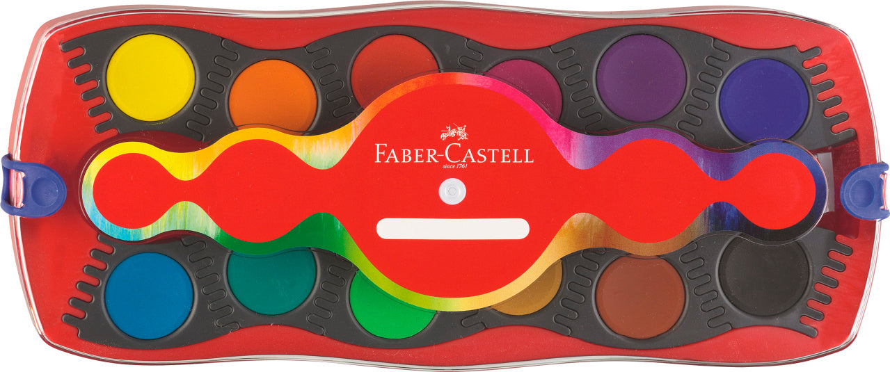 ACUARELE 12 CULORI CONNECTOR ROSU 2022 FABER-CASTELL