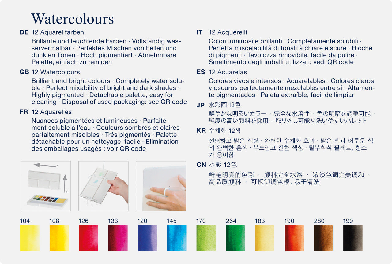 ACUARELE 12 CULORI CREATIVE STUDIO FABER-CASTELL