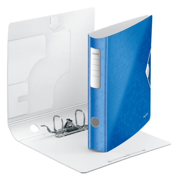 BIBLIORAFT PLASTIFIAT 6.5CM 180GRADE ALBASTRU ACTIVE WOW LEITZ