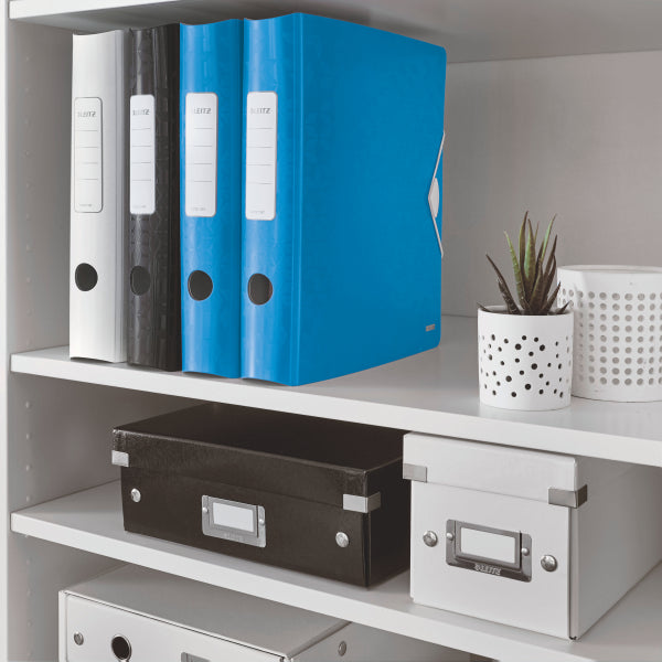 BIBLIORAFT PLASTIFIAT 6.5CM 180GRADE ALBASTRU ACTIVE WOW LEITZ