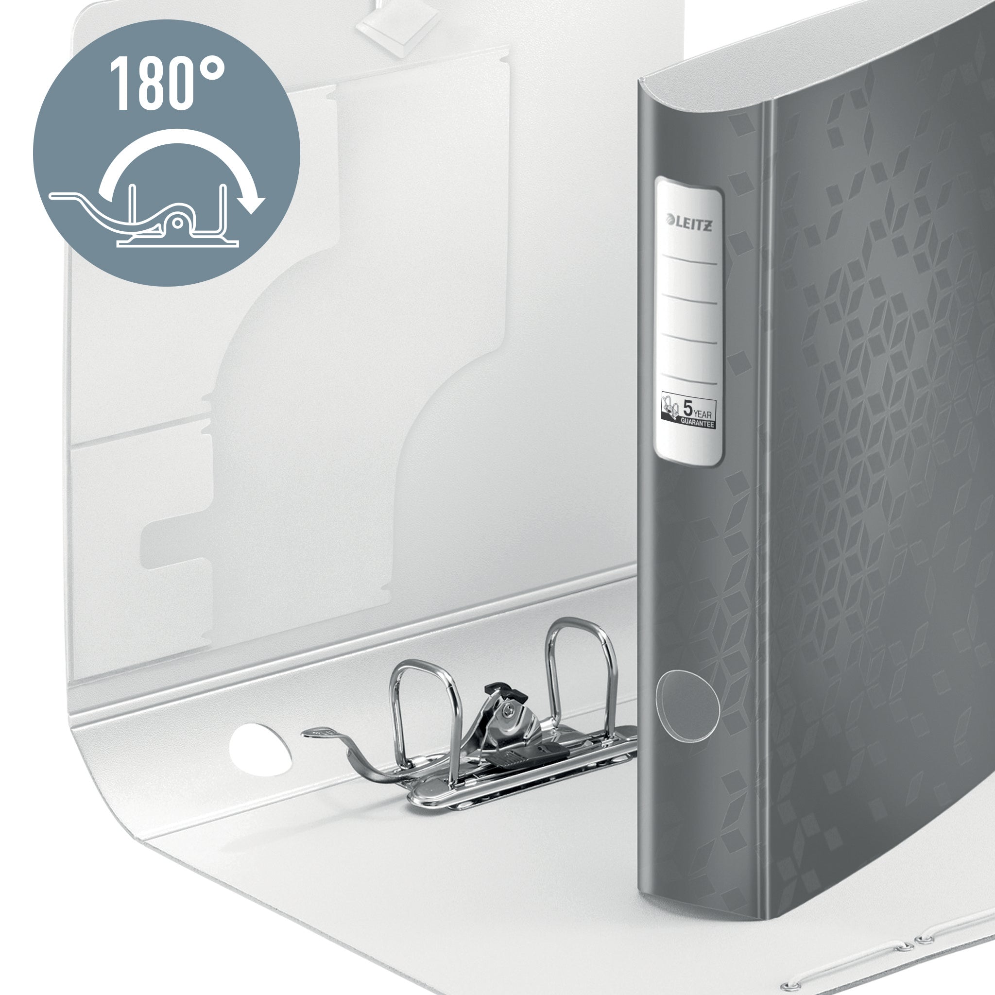 BIBLIORAFT PLASTIFIAT 6.5 CM 180 GRADE ROSU ACTIVE WOW LEITZ