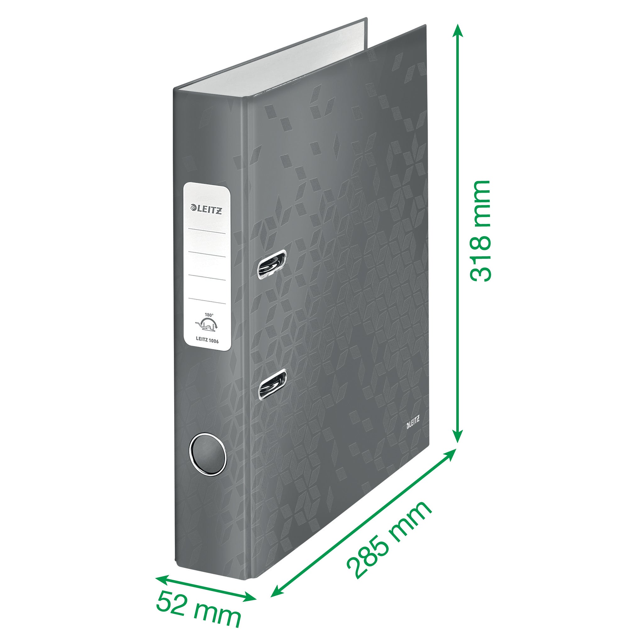 BIBLIORAFT PLASTIFIAT 5.2 CM 180 GRADE ROSU WOW LEITZ