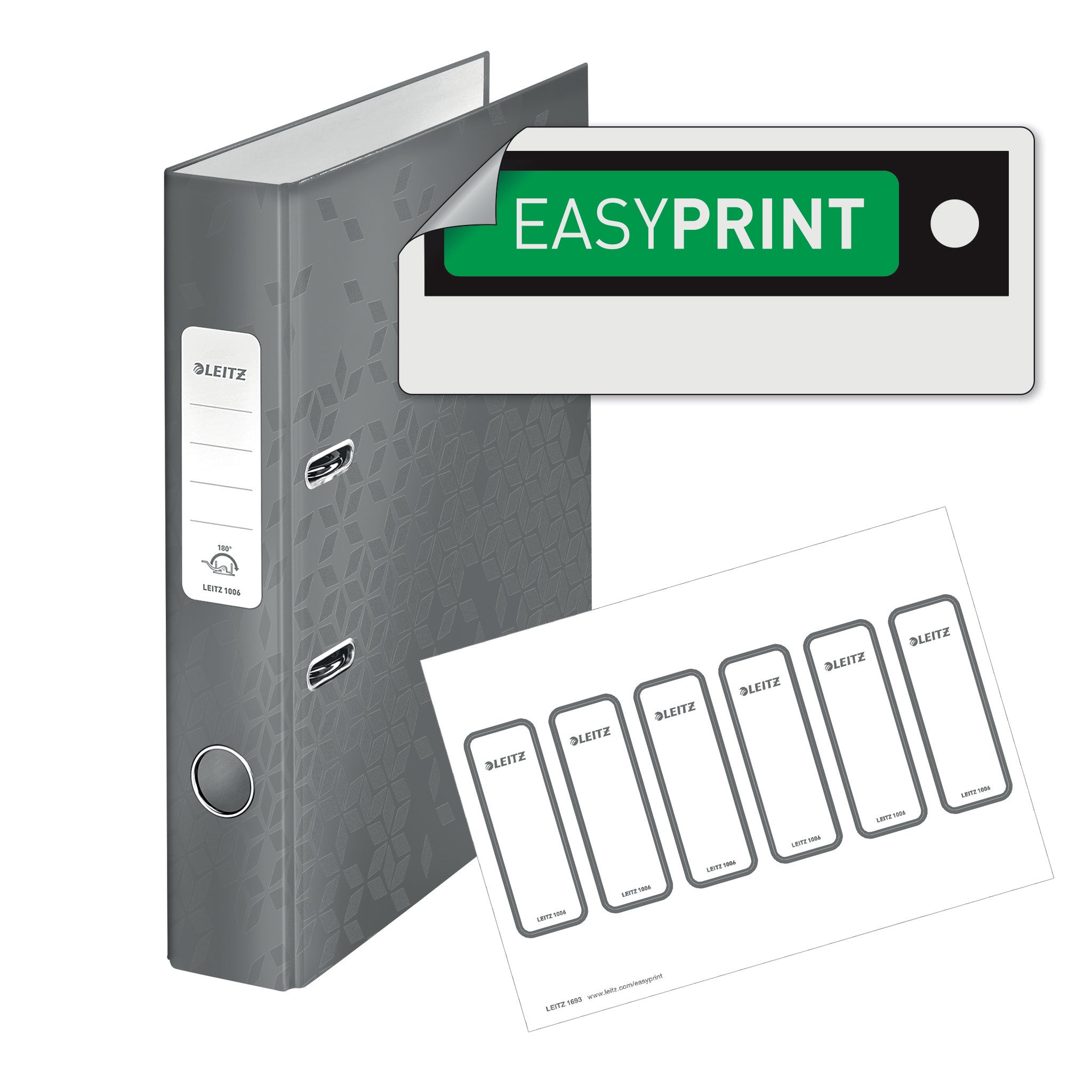 BIBLIORAFT PLASTIFIAT 5.2 CM 180 GRADE ROSU WOW LEITZ