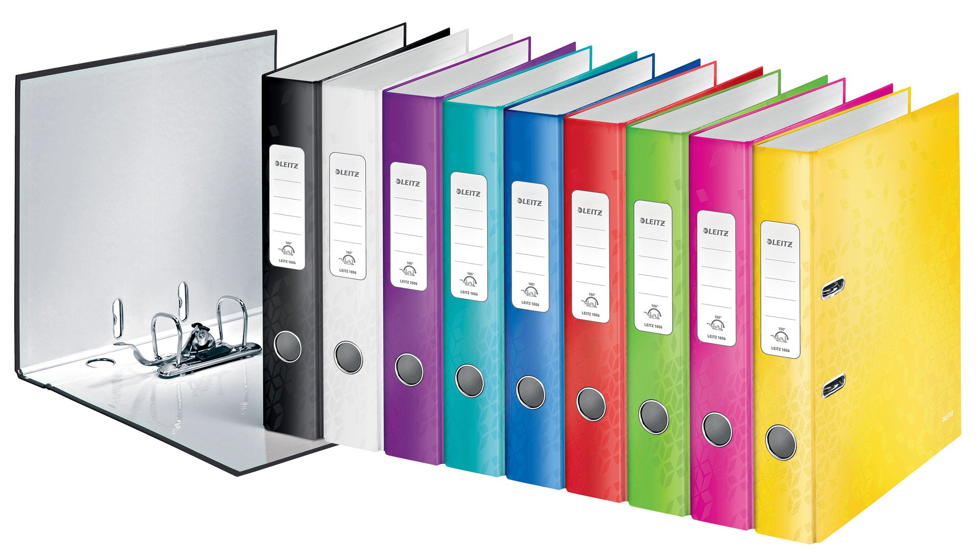 BIBLIORAFT PLASTIFIAT 5.2 CM 180 GRADE ROSU WOW LEITZ