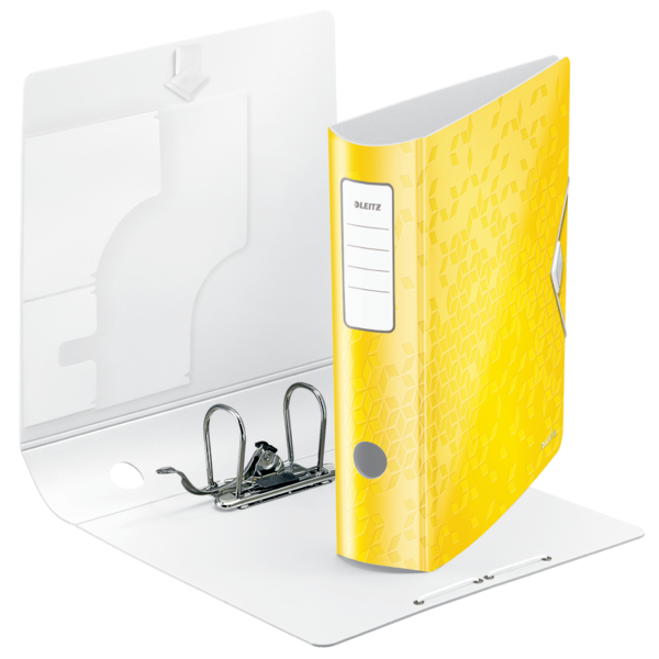 BIBLIORAFT PLASTIFIAT 8.2 CM 180GRADE GALBEN ACTIVE WOW LEITZ