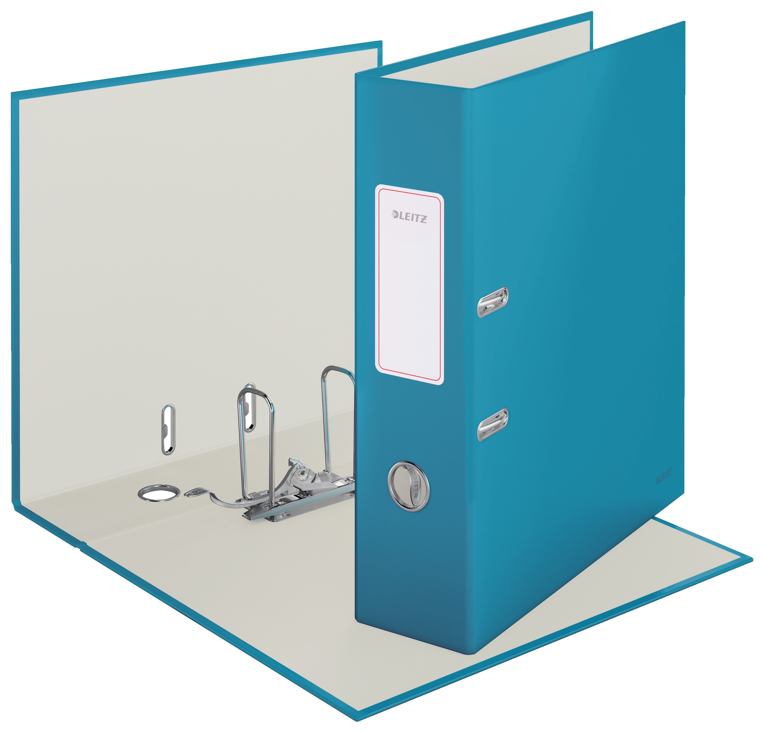 BIBLIORAFT PLASTIFIAT 8CM 180GRADE ALBASTRU CELEST COSY LEITZ