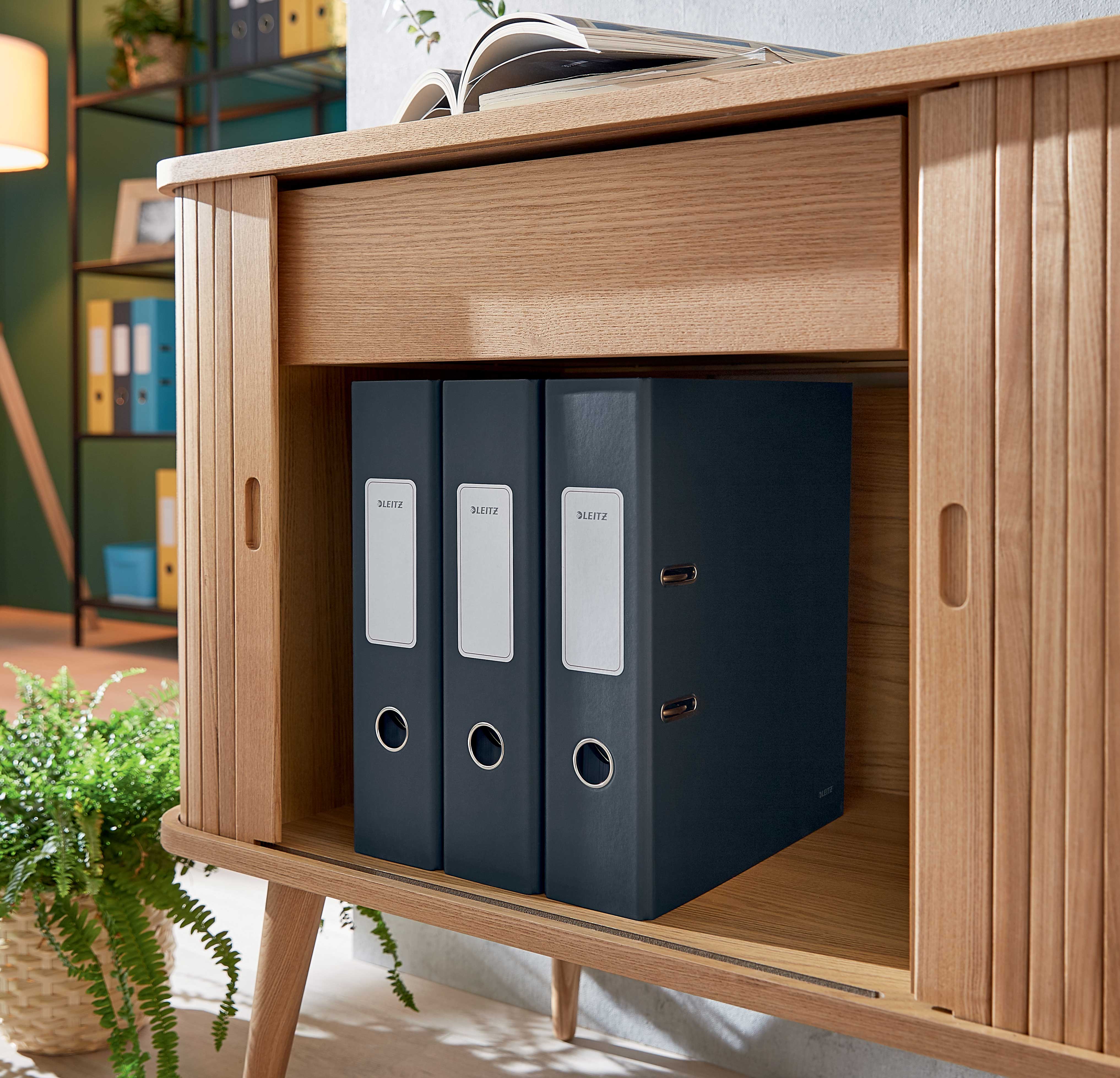BIBLIORAFT PLASTIFIAT 8CM 180GRADE GRI ANTRACIT COSY LEITZ
