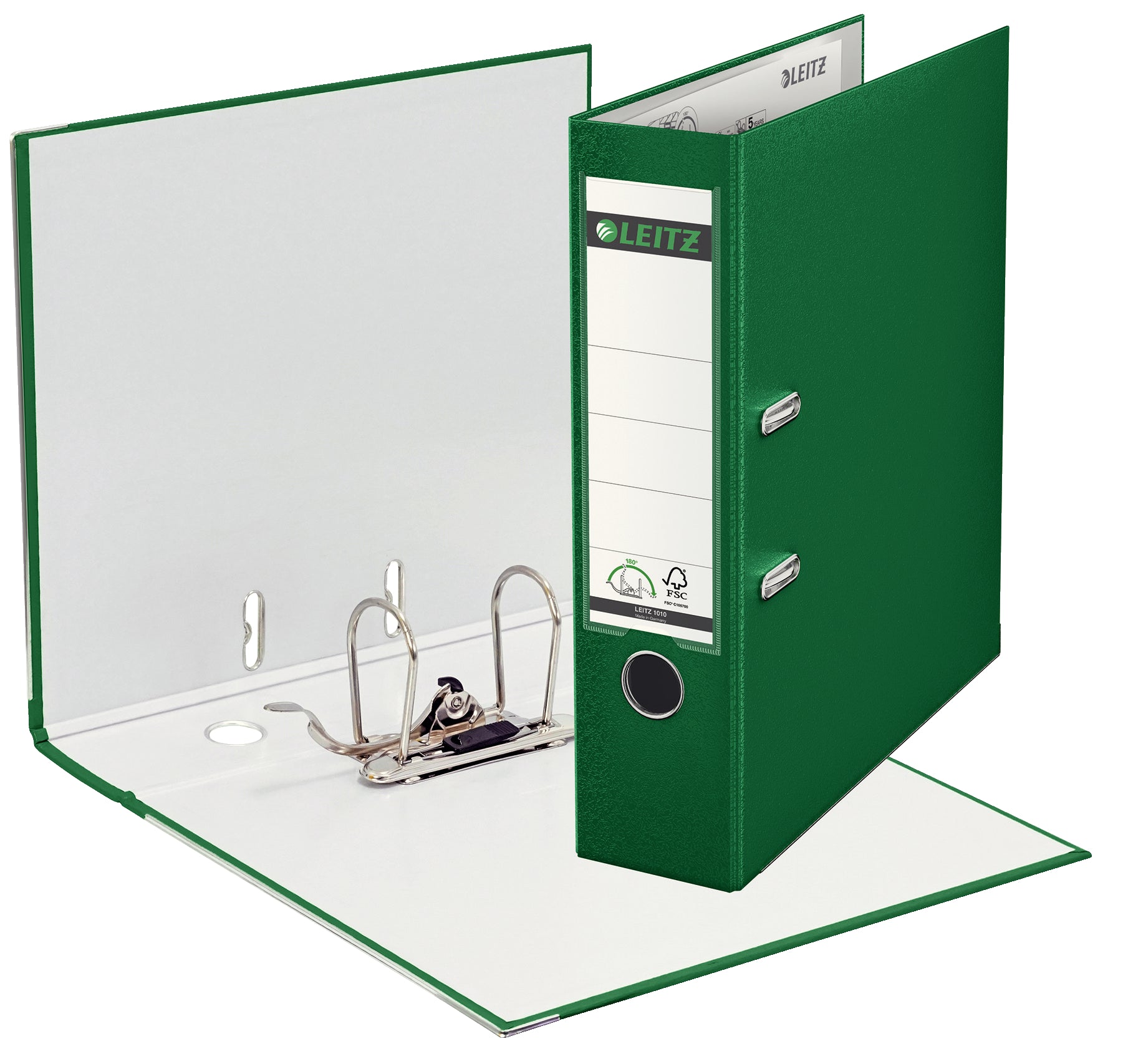 BIBLIORAFT PLASTIFIAT 8CM 180GRADE VERDE LEITZ