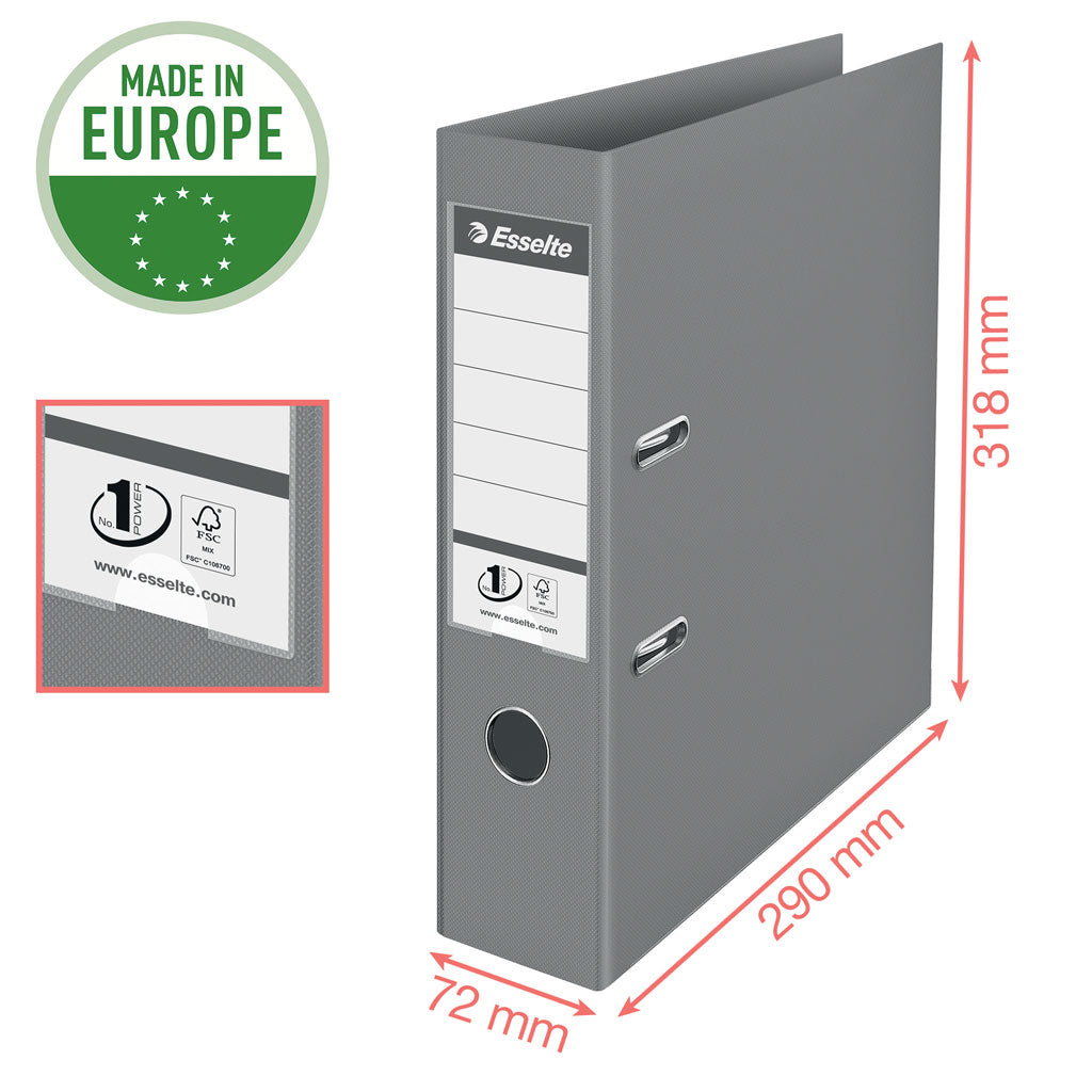 BIBLIORAFT PLASTIFIAT INT-EXT 7.5 CM ALBASTRU COLOUR'BREEZE NR.1 POWER ESSELTE